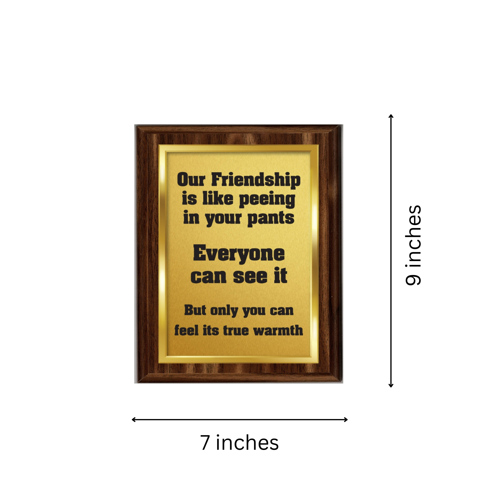 LEMONSODA Engraving Friendship Plaques (Friendship Pee, Gold)
