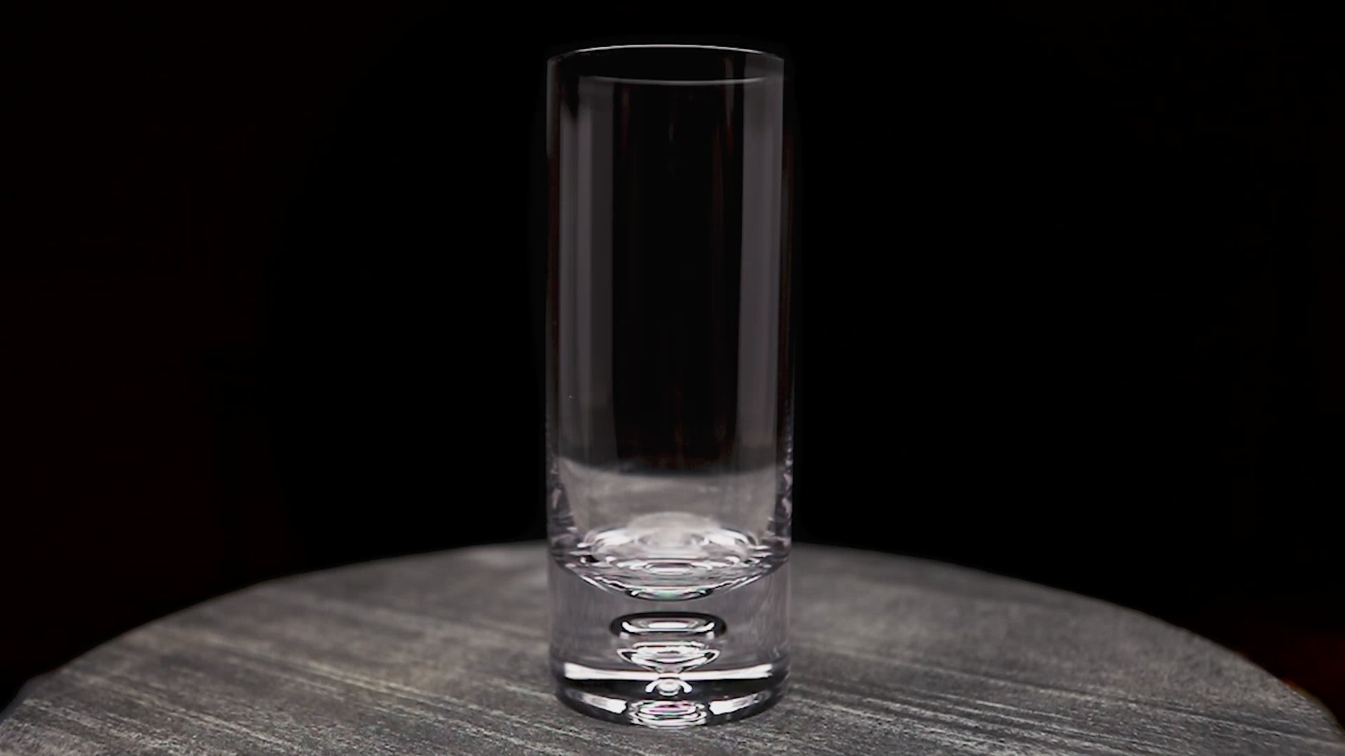 Crystal Bubble Base Collins Glass Highball Tumbler 12oz