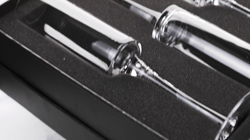 Champagne Flutes Hand-Blown Crystal Mimosa Glasses 6oz