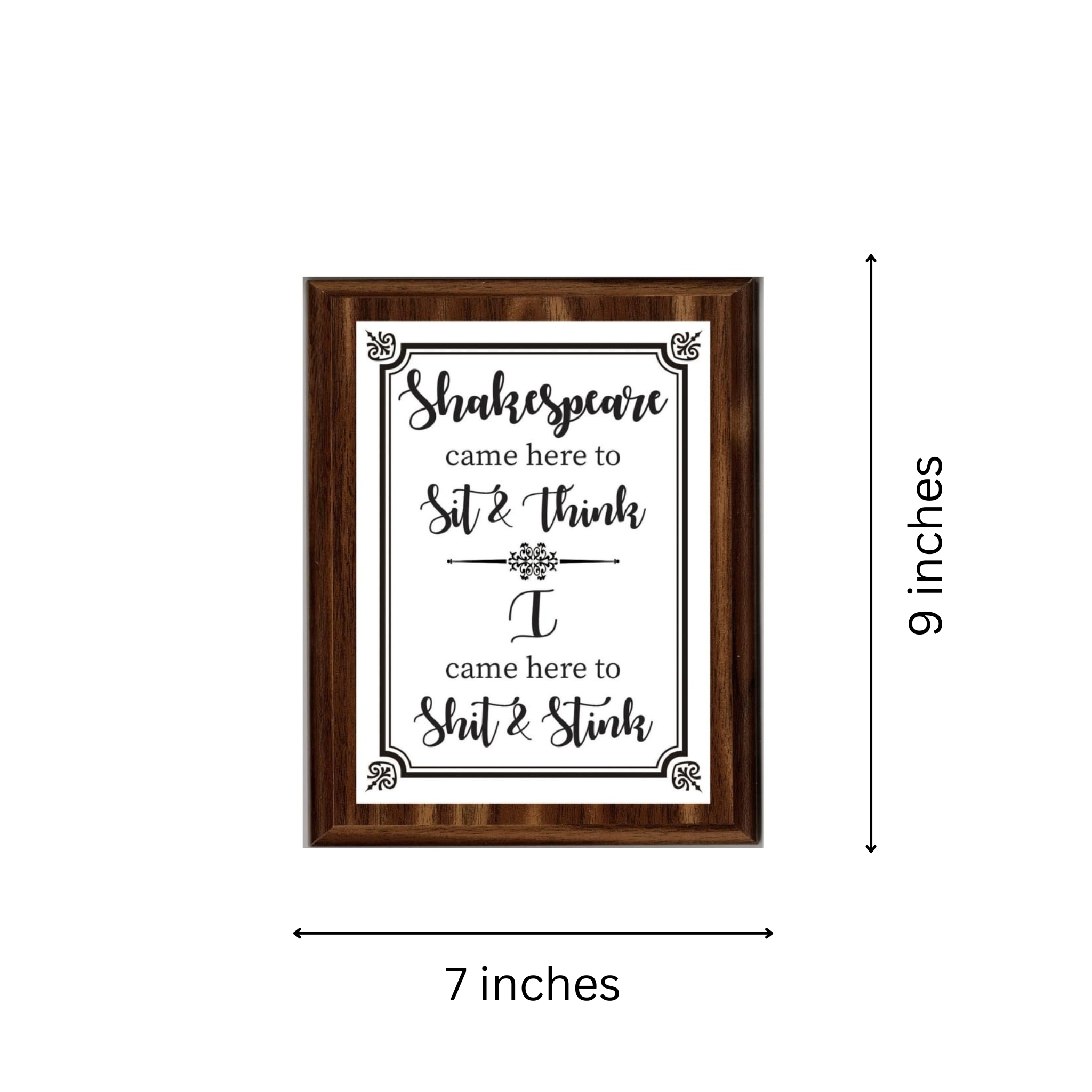 LEMONSODA Engraving Bathroom Plaques (Shakespeare, White)