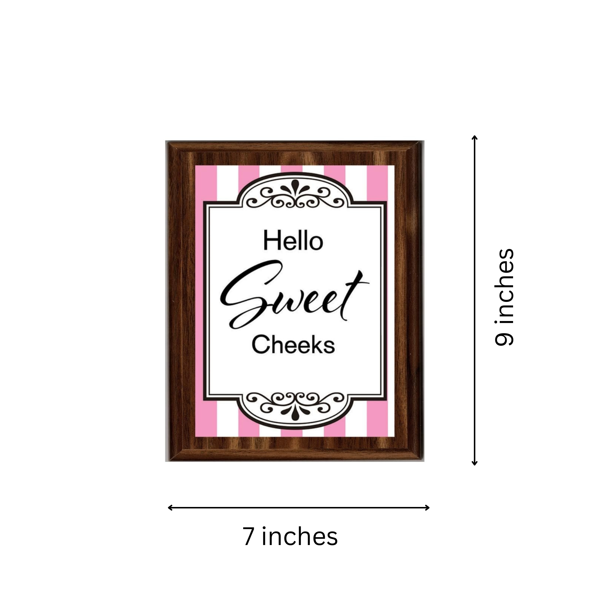 LEMONSODA Engraving Bathroom Plaques (Sweet Cheeks, White)