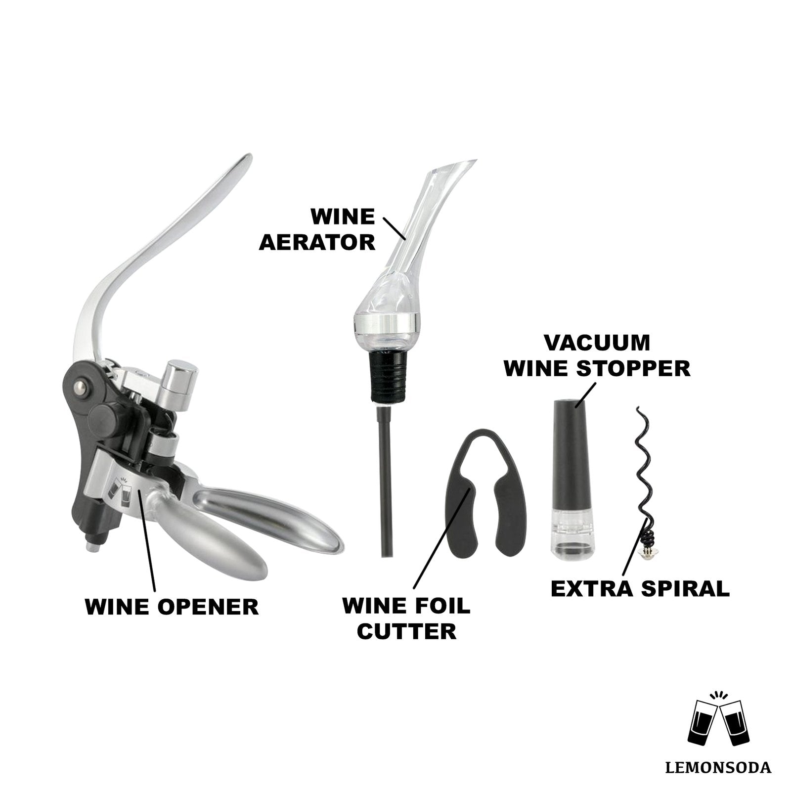 LEMONSODA Wine Bottle Opener Kit - Lemonsoda