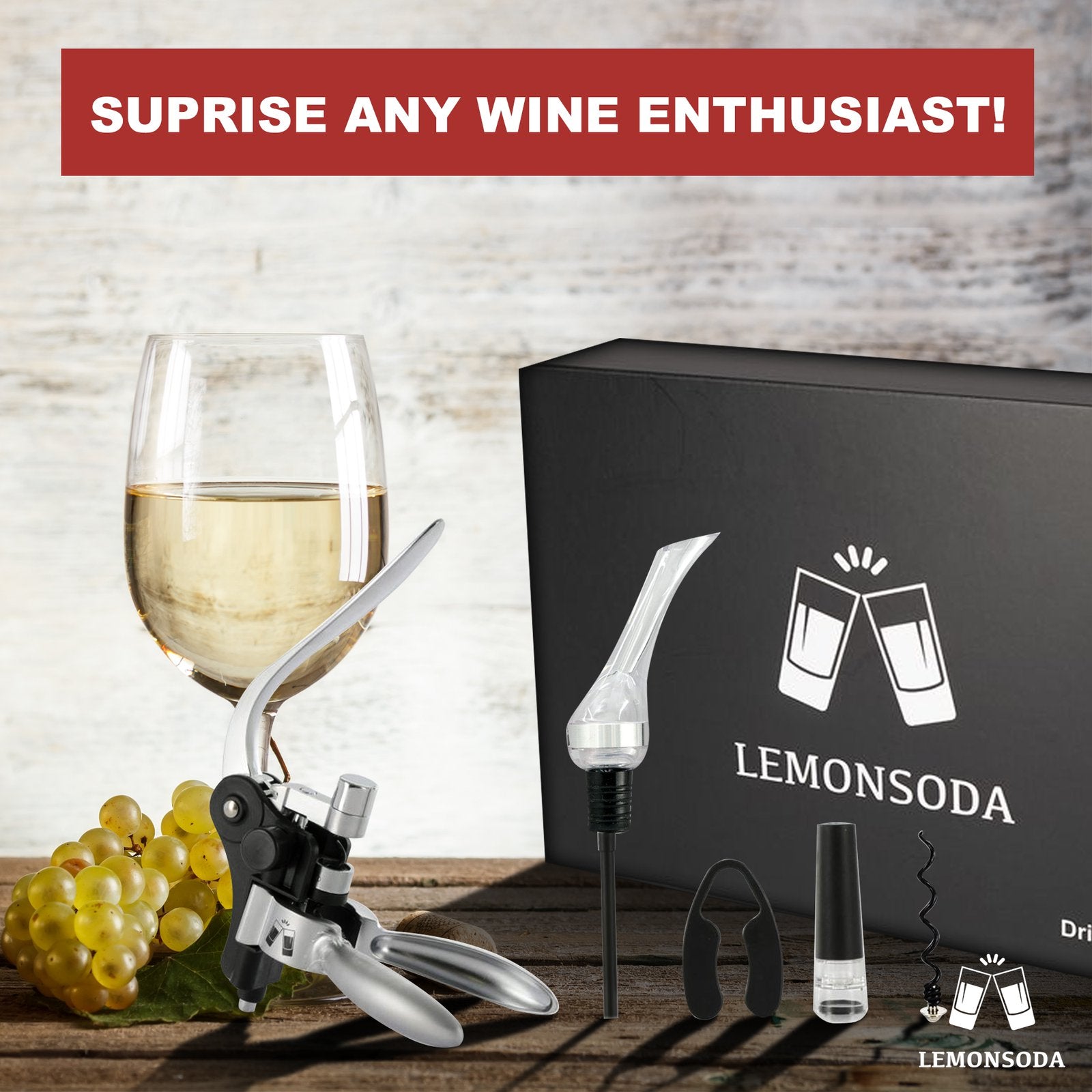 LEMONSODA Wine Bottle Opener Kit - Lemonsoda