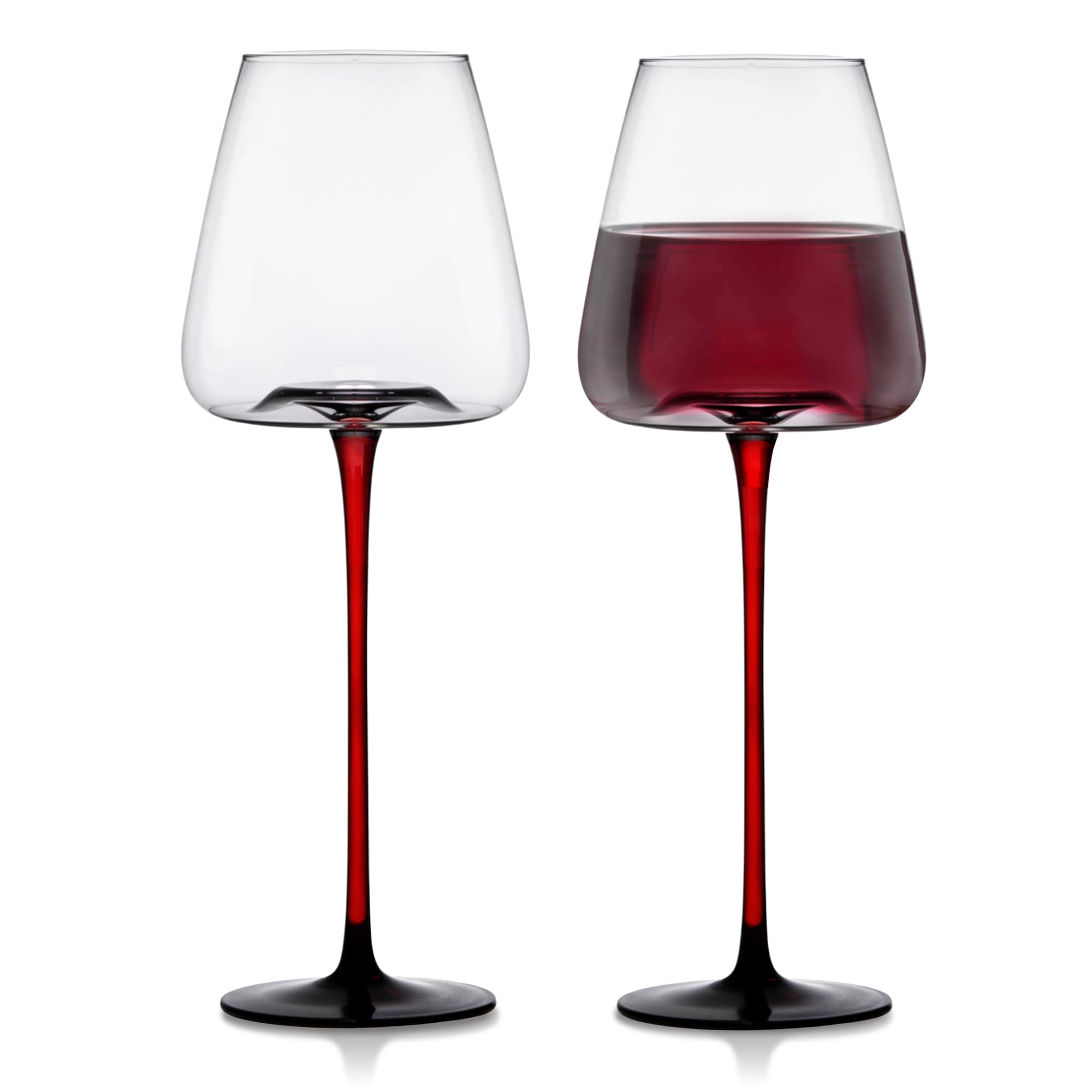 Concave Wine Glasses - 20oz crystal large wine glass set