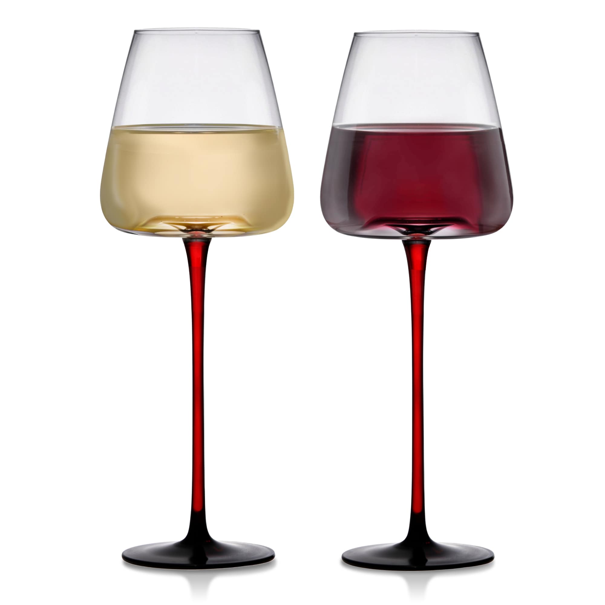 Concave Wine Glasses - 20oz crystal large wine glass set