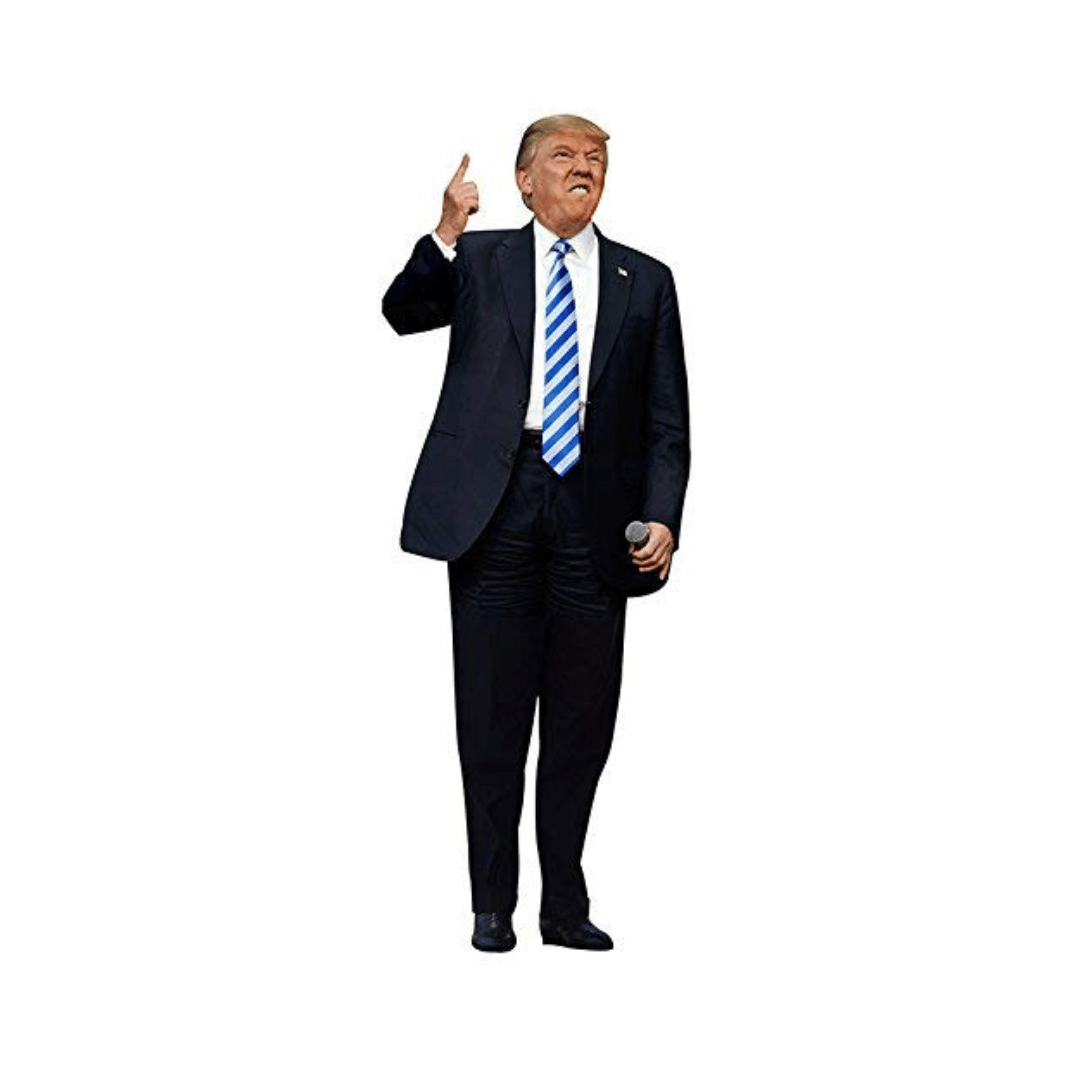 President Trump Pointing Life Size Cardboard Stand Up 6 Feet