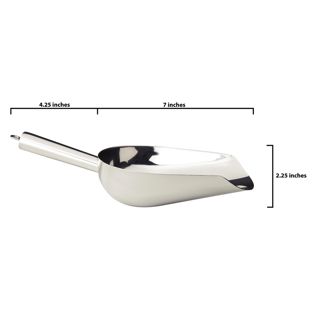 Stainless Steel Ice Scoop - Multi-Use Metal Scooper - Barware Accessories - 16oz