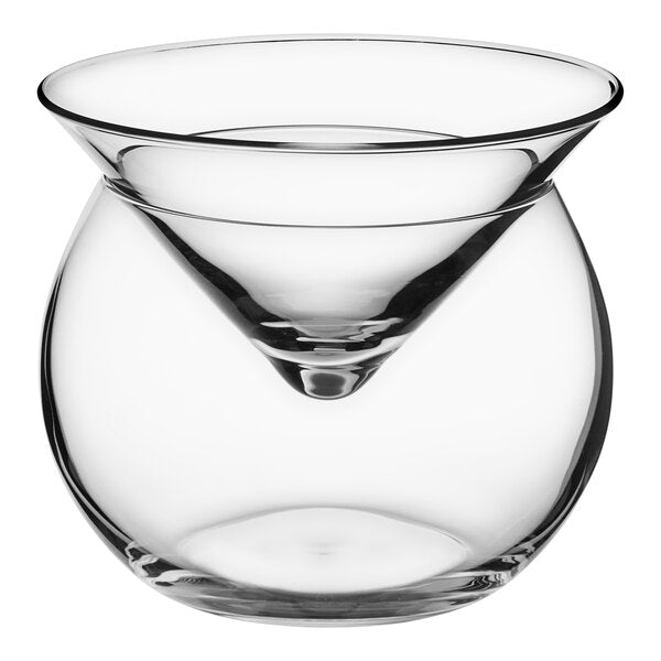 Stemless Martini Glasses with Chiller Set of 2/4