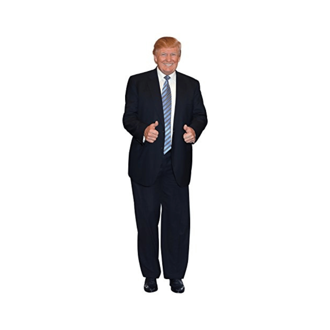 Donald Trump (Blue Tie) Life Size Cardboard Cutout Standup, 6 feet