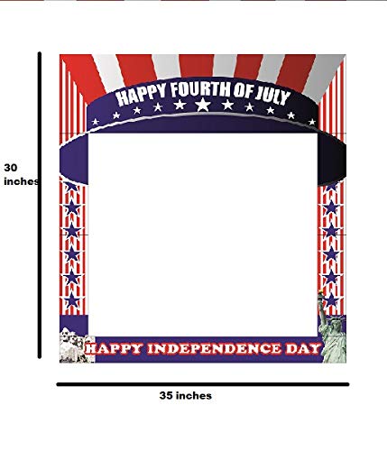 Aahs Engraving Independence Day Themed Birthday Party Photo Frame Prop, 35 X 30 inches