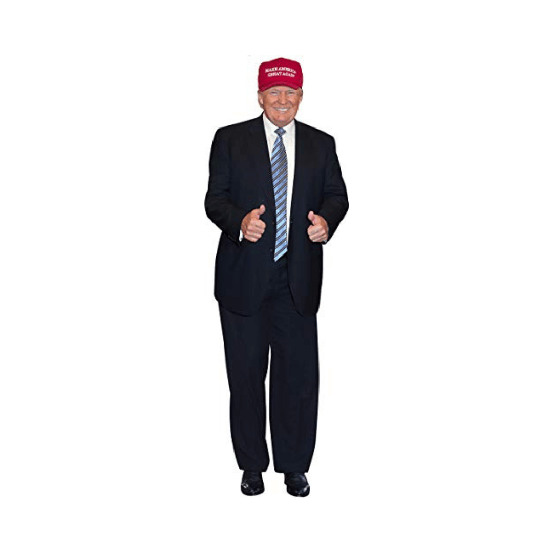 President Trump Thumbs Up Life Size Cardboard Stand Up 6 Feet