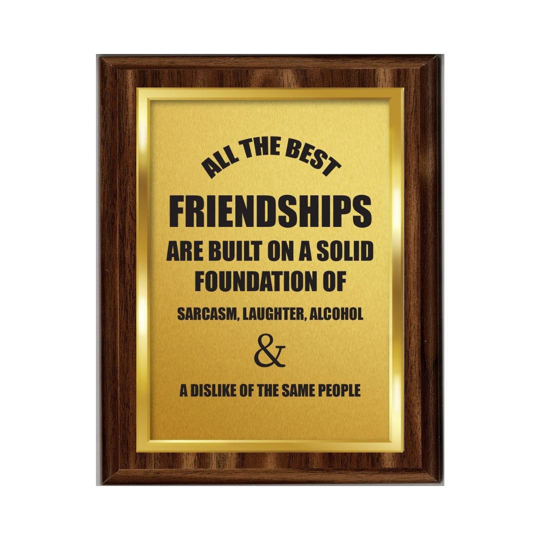 LEMONSODA Engraving Friendship Plaques (All The Best Friendships, Gold)