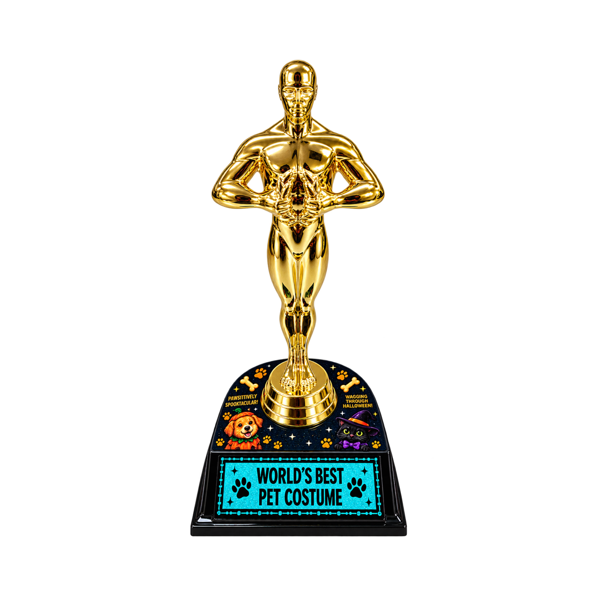 Halloween Themed Award Gold Trophies 7"
