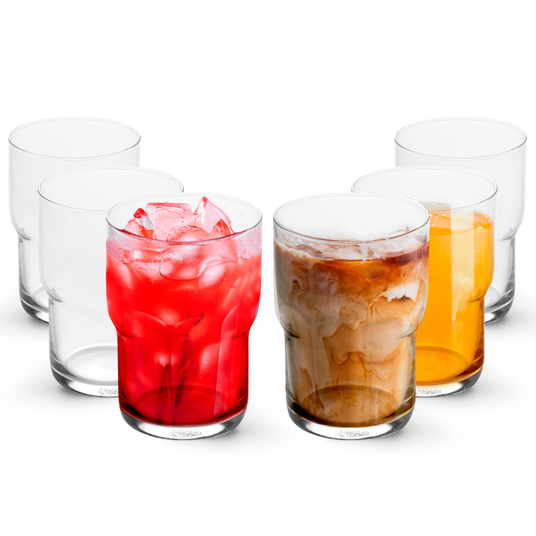LEMONSODA Iced Coffee Glasses - Set of 6 (15oz/21oz) - Lemonsoda
