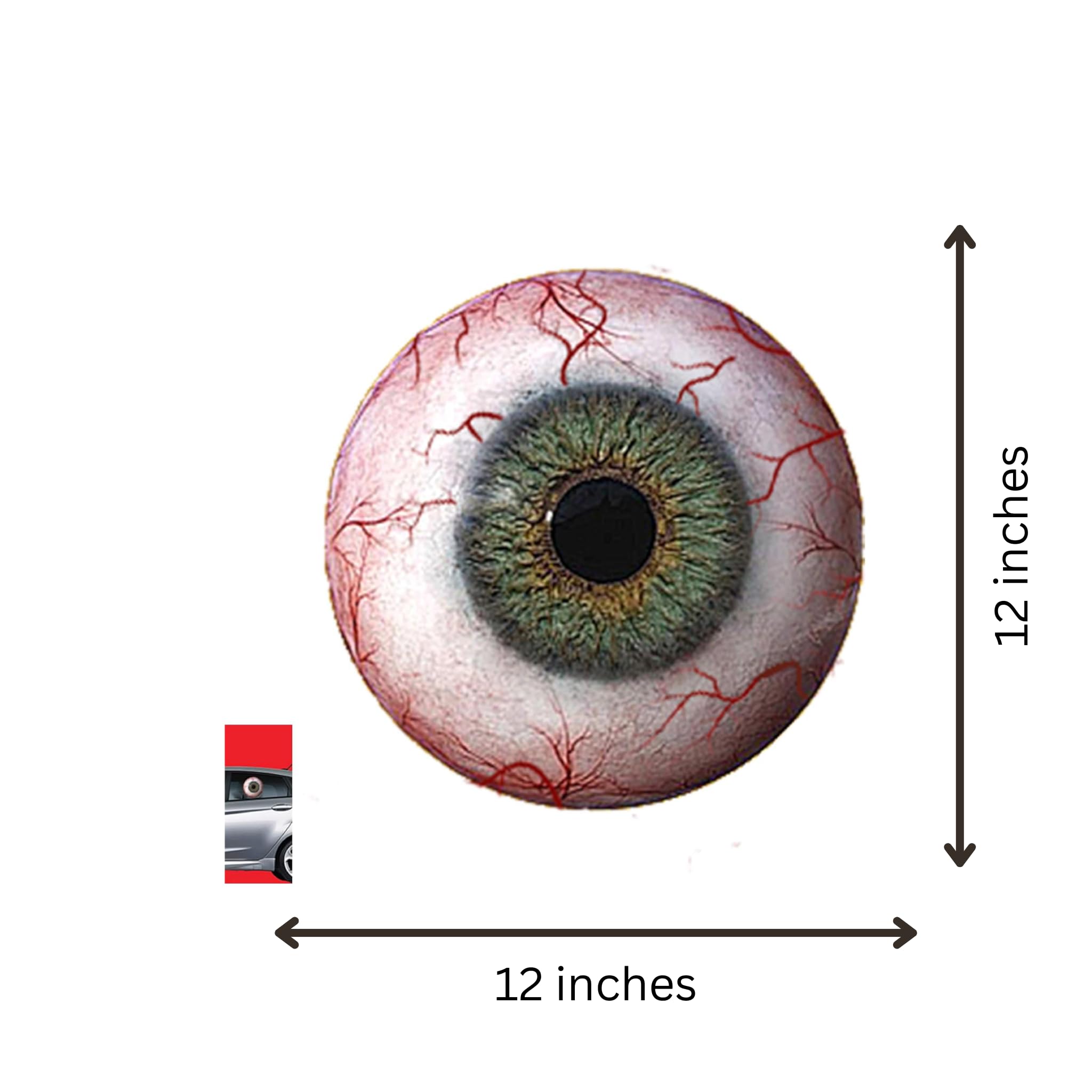 Halloween Eyeball Car Window Decal - 3D