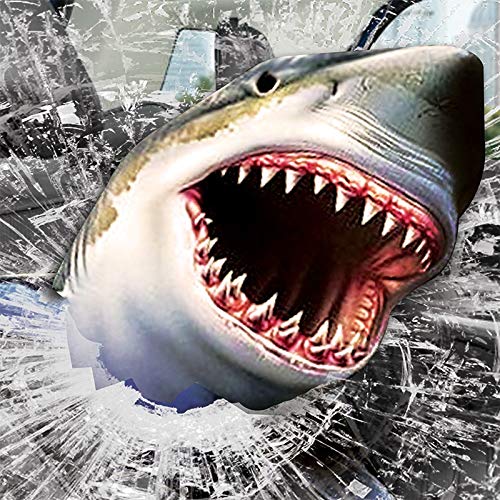 LEMONSODA Car Window Decal -  3D -  (Shark Breaking Window) - Lemonsoda