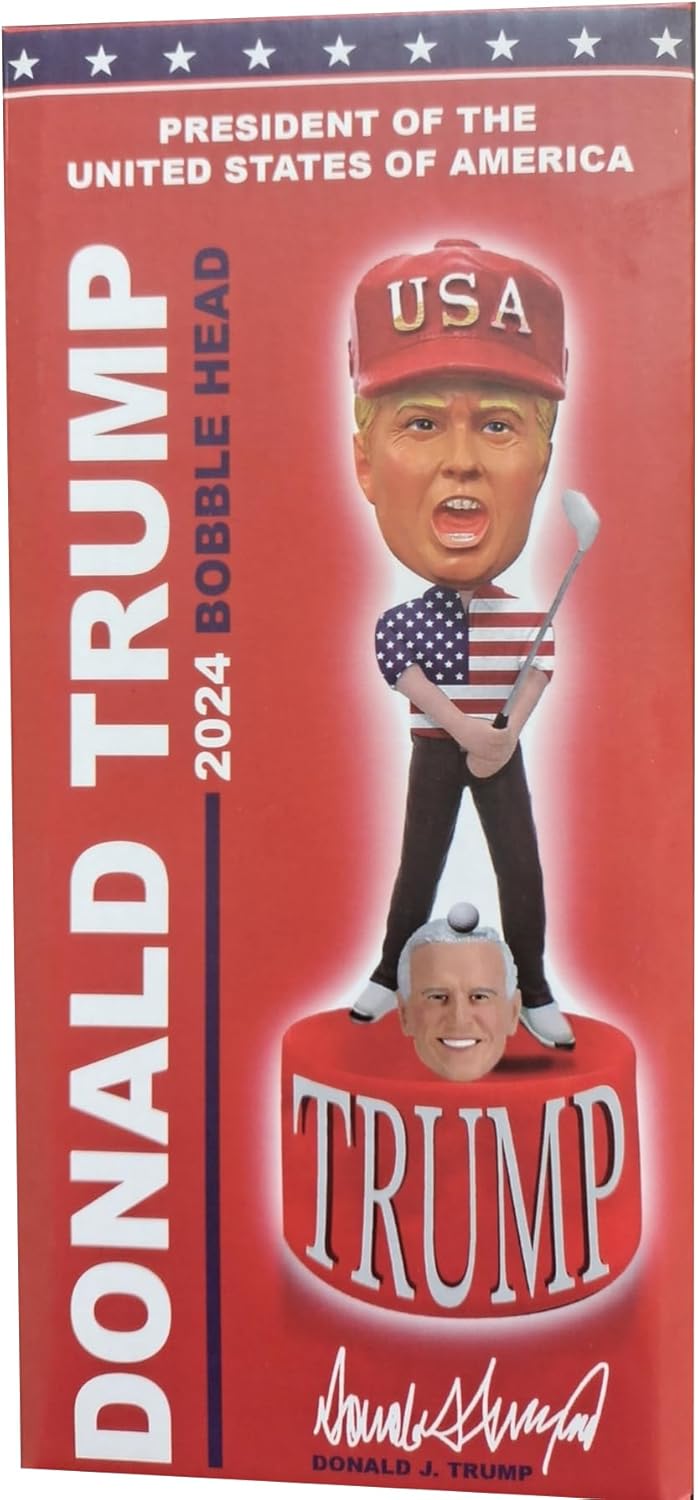 Donald Trump Collectibles Trump Merchandise for Patriotic Americans - Talking Bobble Head with Audio Lines, Iconic Phrases - Trump Rally (Golfing)