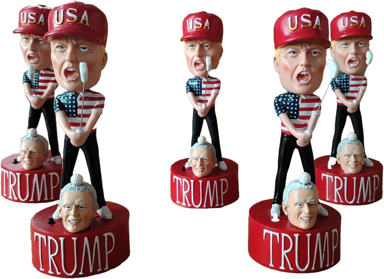 Donald Trump Collectibles Trump Merchandise for Patriotic Americans - Talking Bobble Head with Audio Lines, Iconic Phrases - Trump Rally (Golfing)