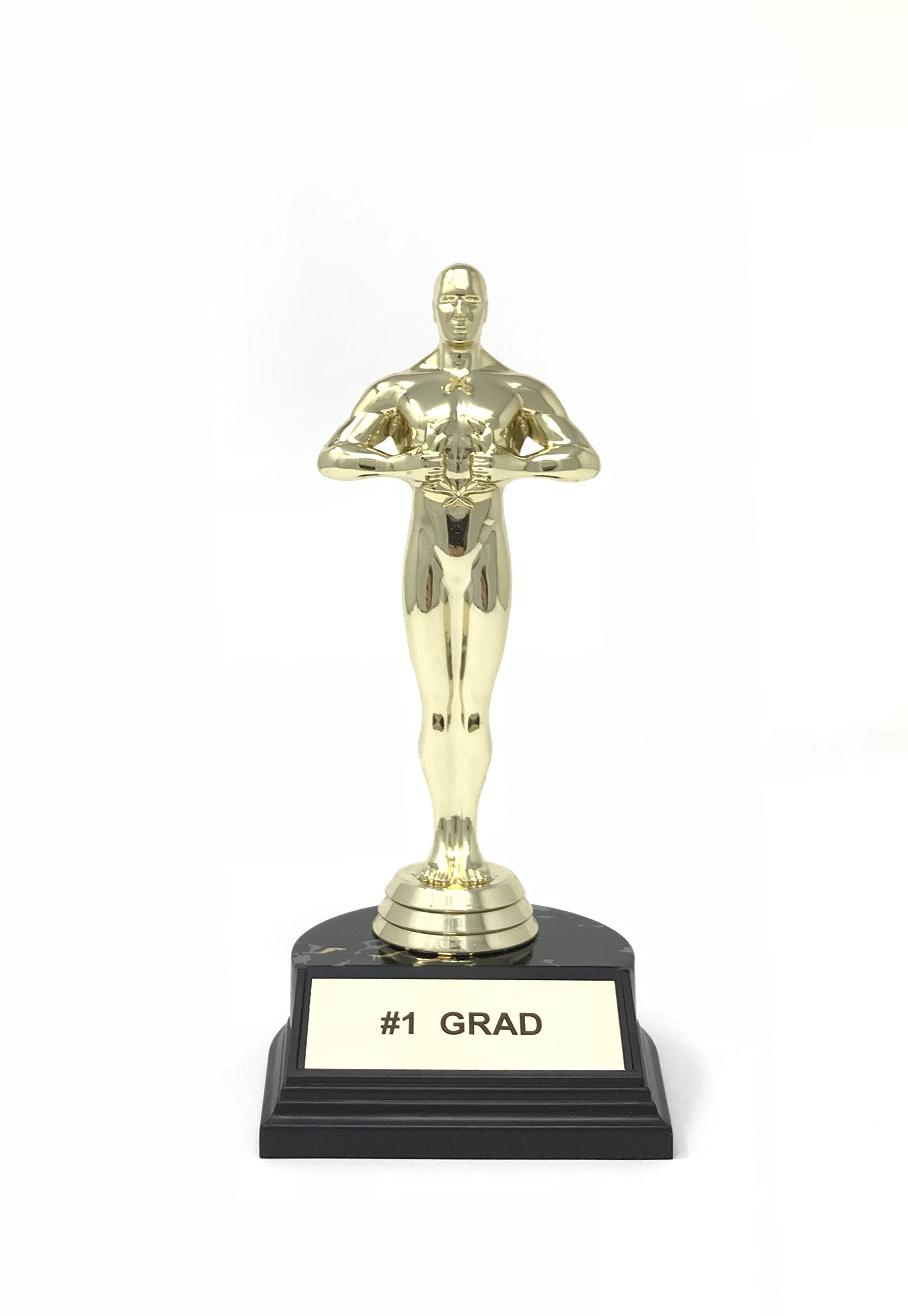 LEMONSODA Graduation Greetings and Superlatives Trophies-7" H x 3.5" L x 3" W (#1 Grad) - Lemonsoda