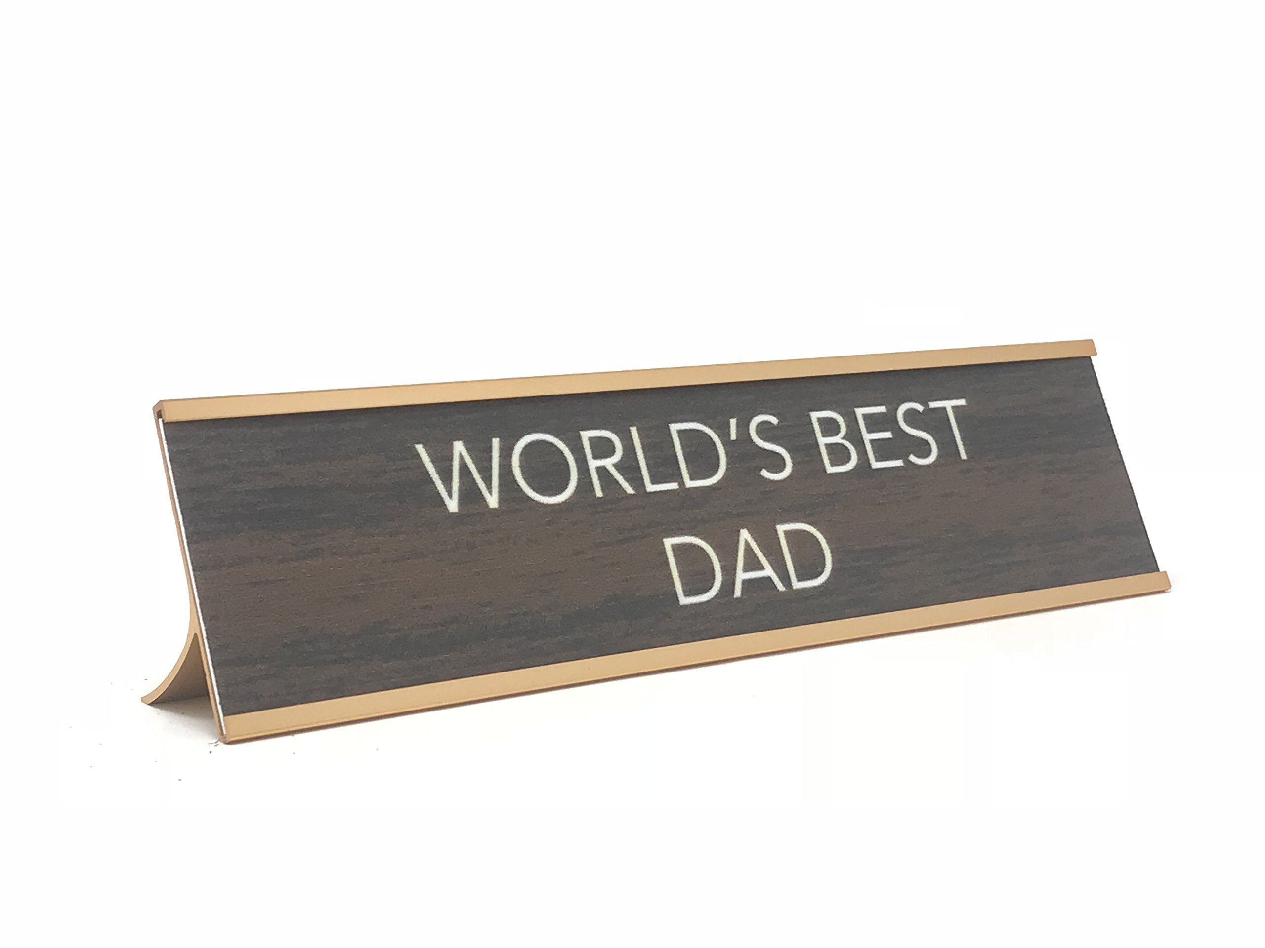 LEMONSODA World’s Best Funny Desk Plates (Humorous Signs for Office Mother’s & Father’s Day) - Novelty Gifts Dad - Lemonsoda