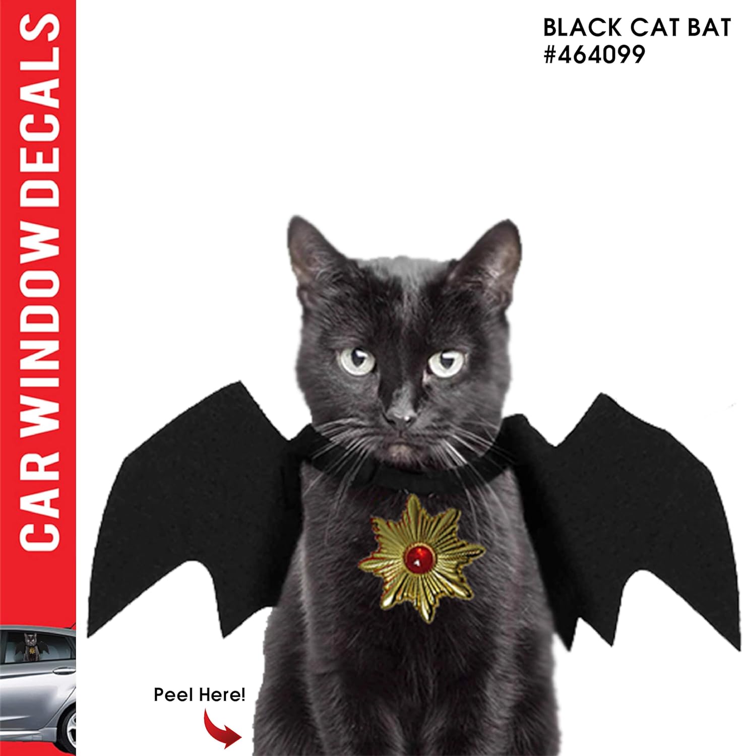 LEMONSODA Car Window Decal -  3D -  (Black Bat Cat) - Lemonsoda