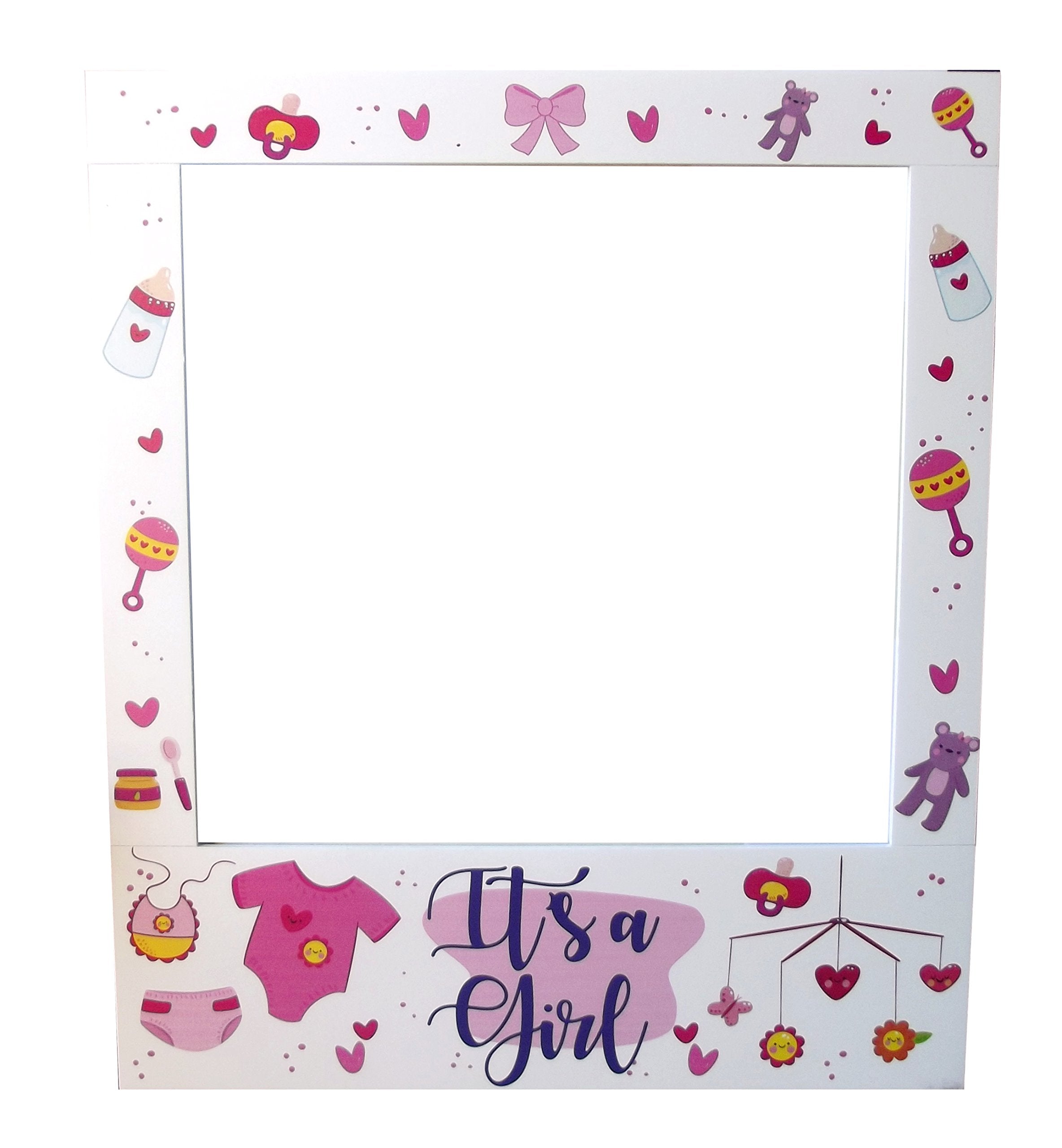 Aahs Engraving Baby Shower Party Frame Photo Prop, 35 X 30 inches (Girl)