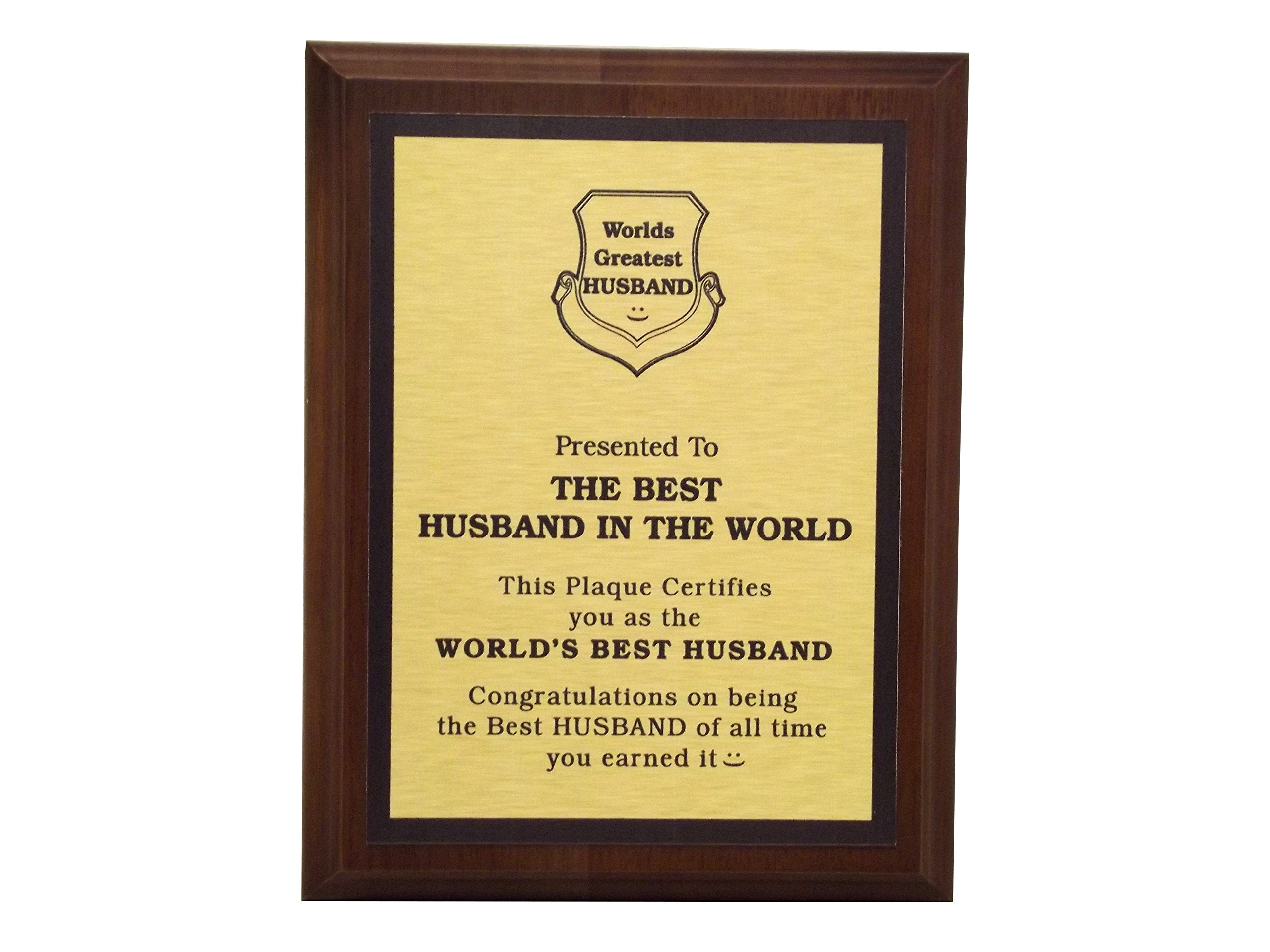 LEMONSODA World's Greatest Plaque (Best Husband in The World) - Gold - Lemonsoda