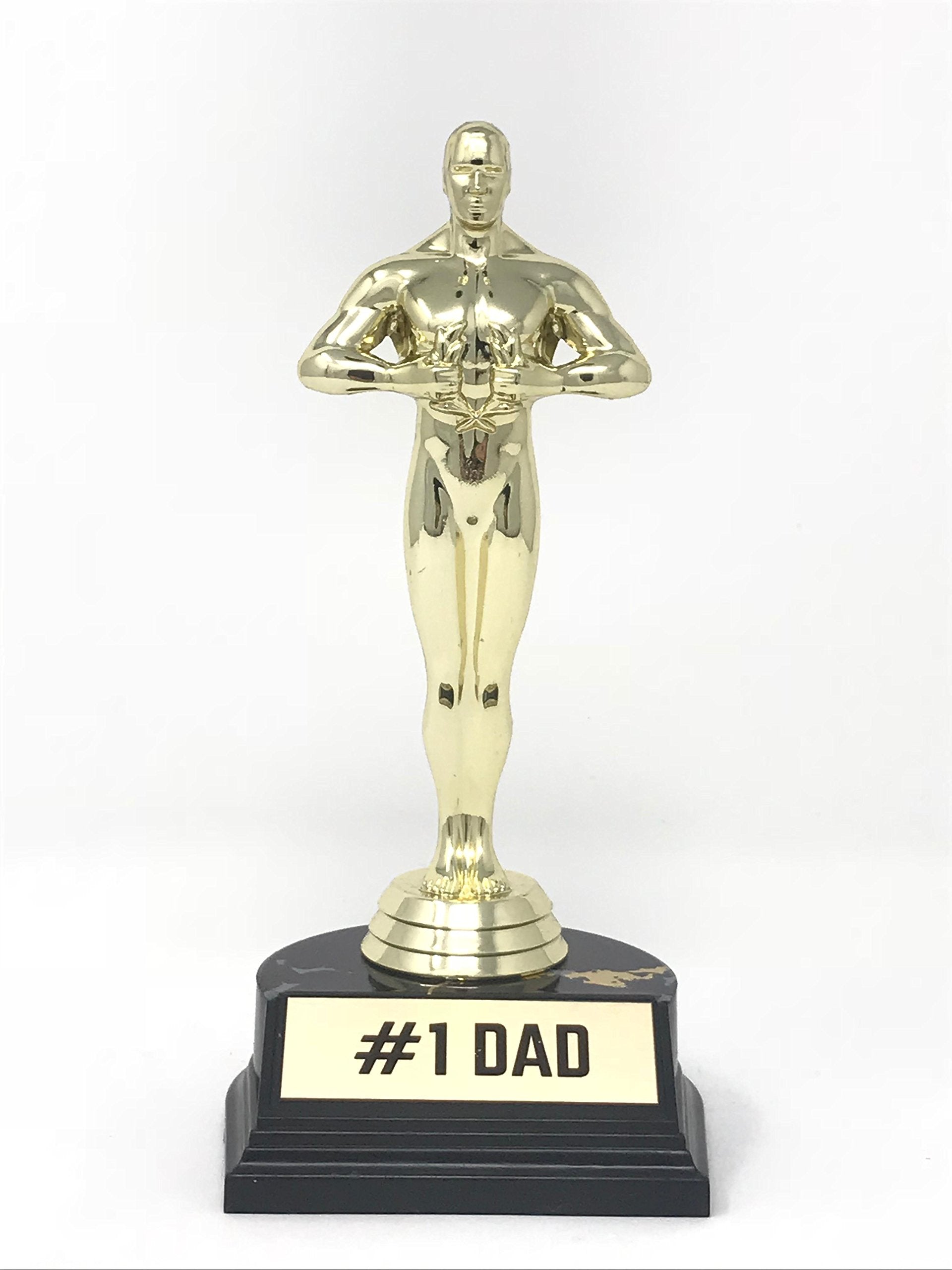aahs!! Engraving World's Best Award Trophy (#1 Dad (7 inches))