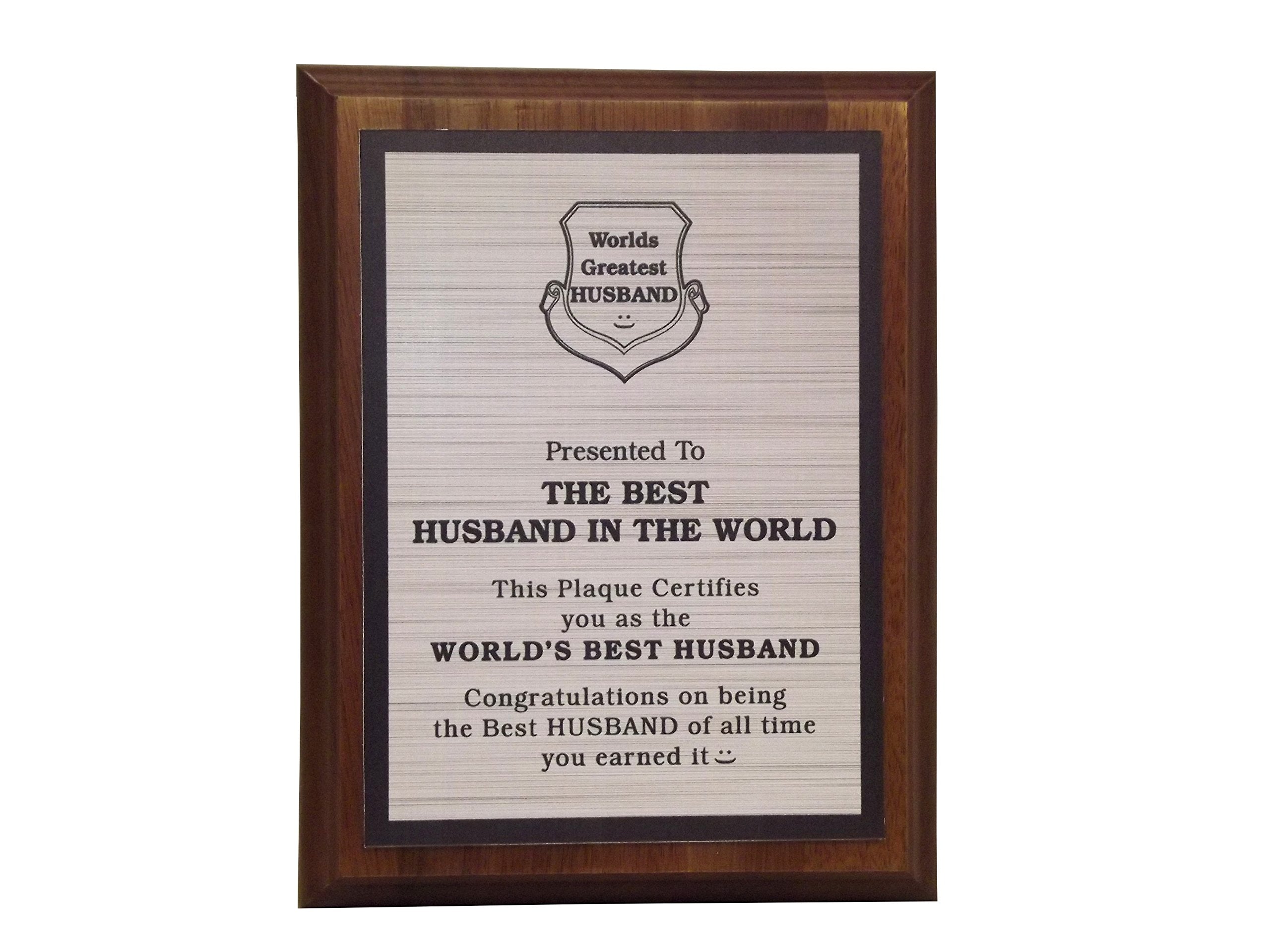 LEMONSODA World's Greatest Plaque (Best Husband in The World) - Silver - Lemonsoda