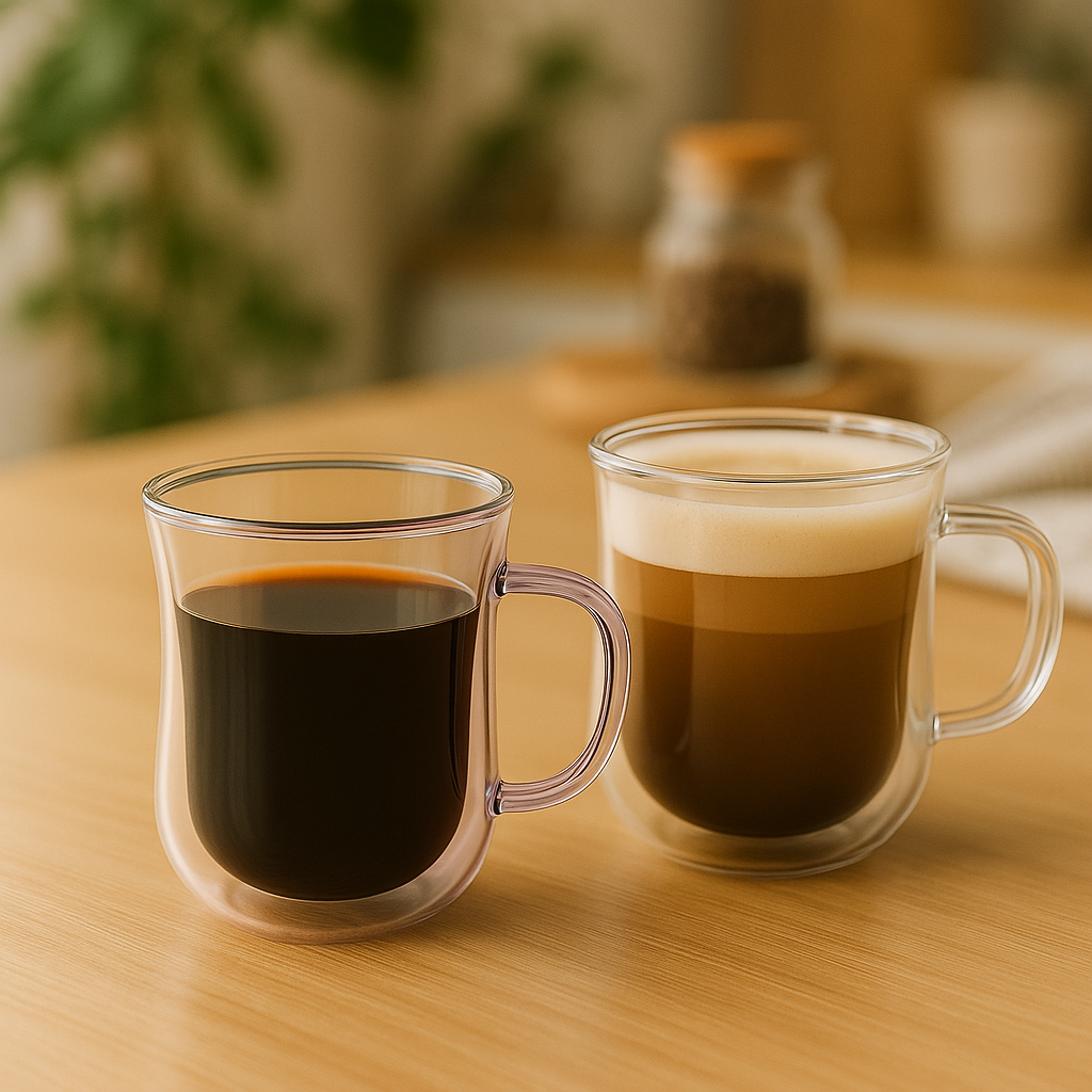 Double Walled Colored Coffee Mug Set - 10oz (Set of 2 or 4)
