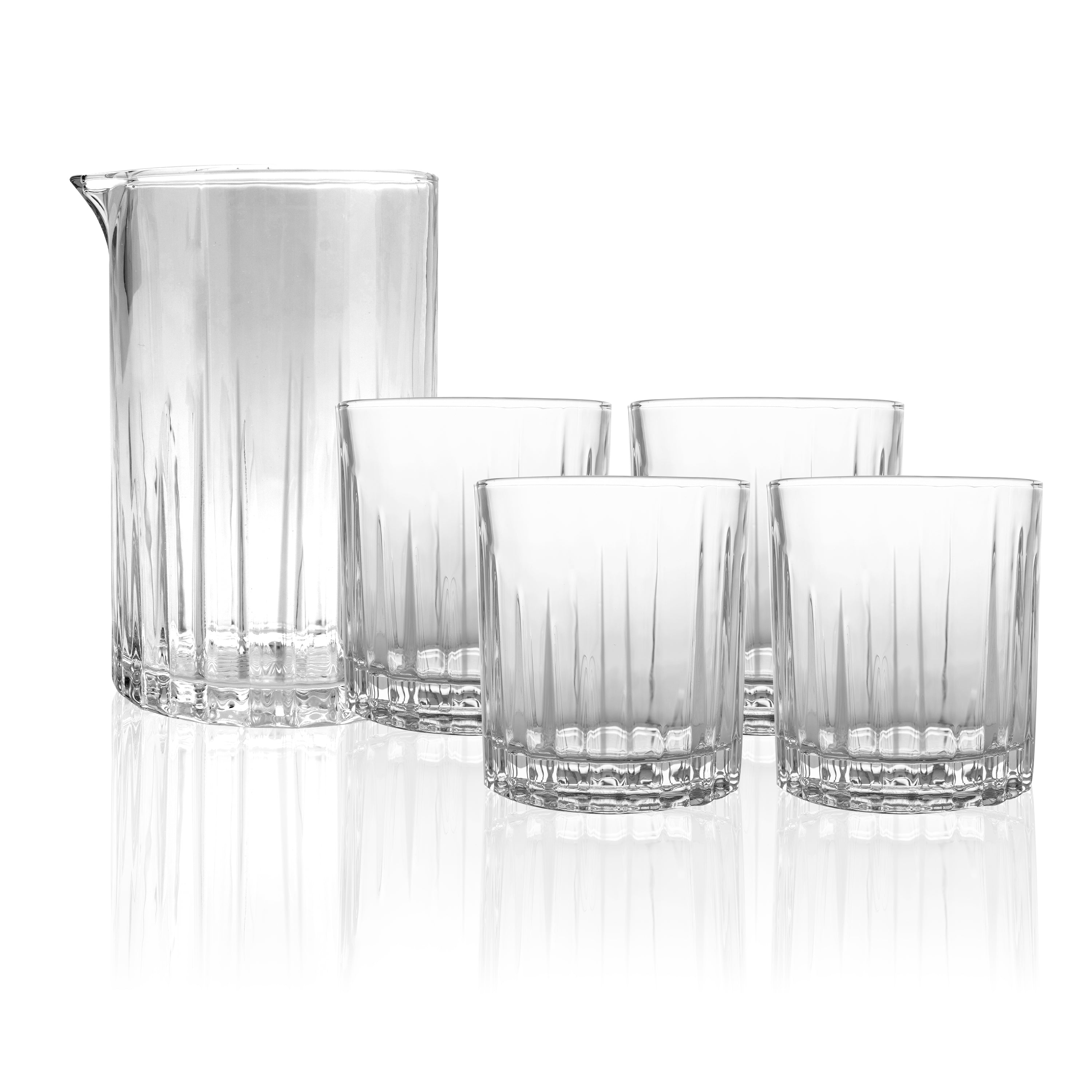 360 Rotating Old Fashioned Glass Set With Mixing Pitchers