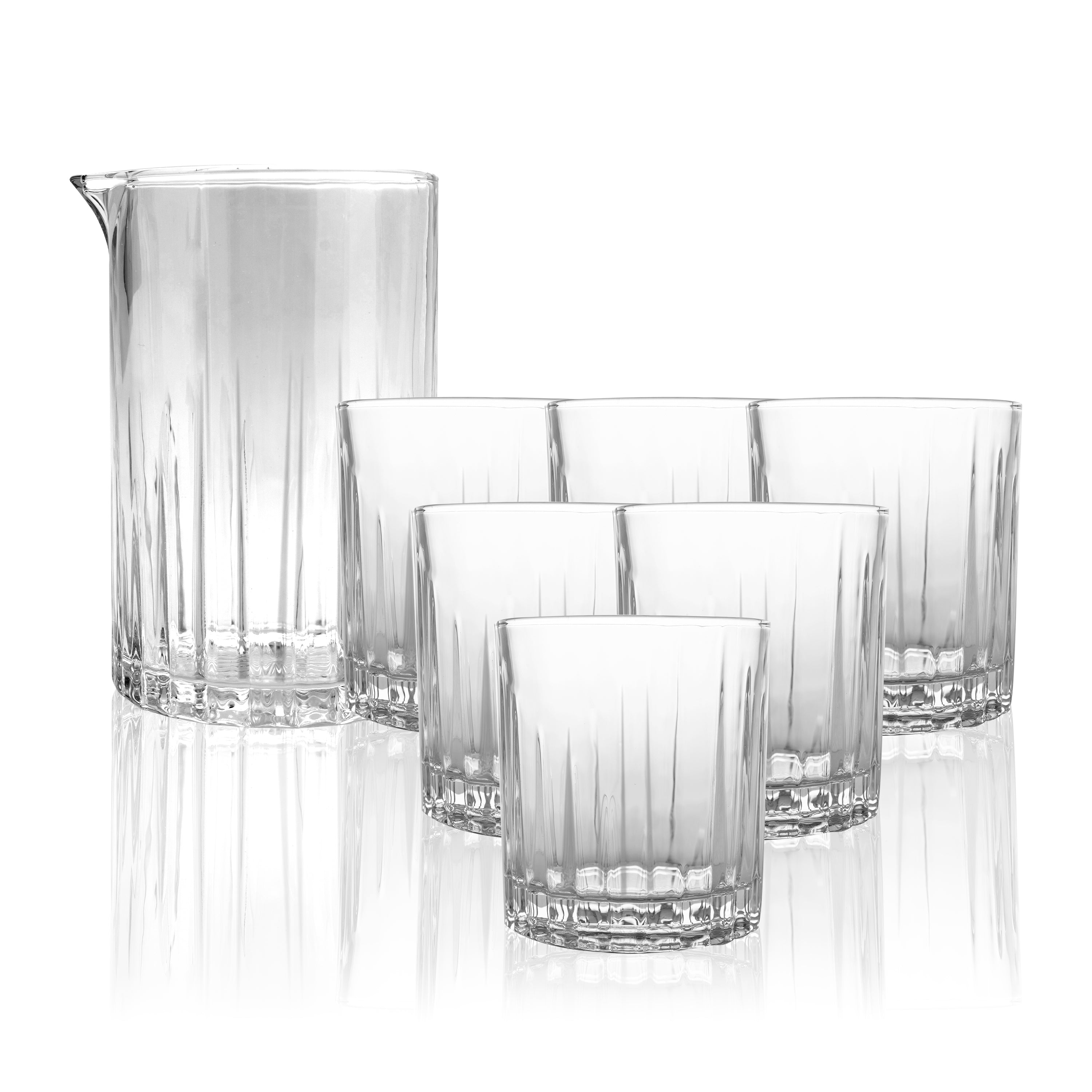 360 Rotating Old Fashioned Glass Set With Mixing Pitchers