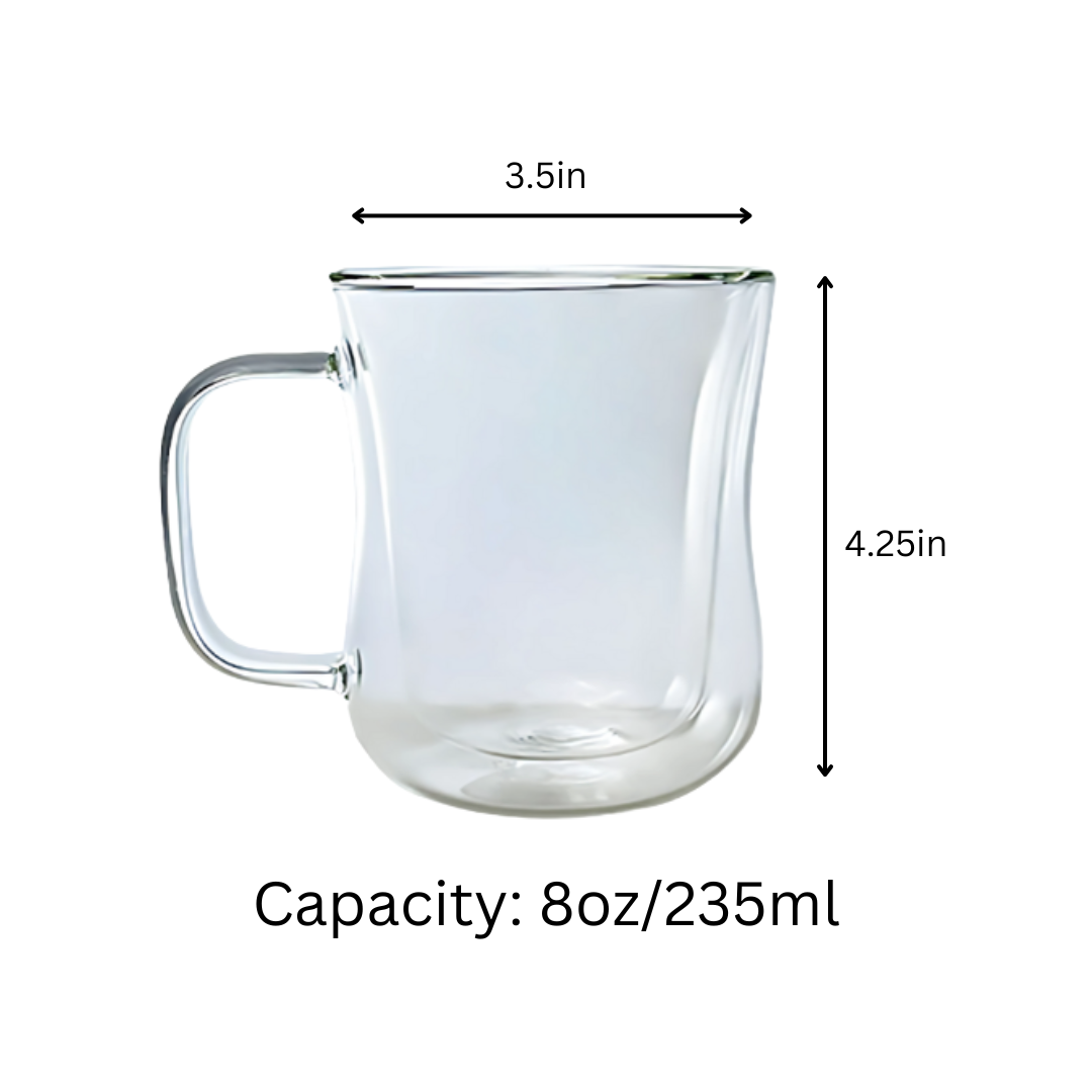 Double Walled Colored Coffee Mug Set - 10oz (Set of 2 or 4)