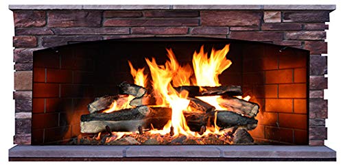 Cardboard Fireplace Stand Up | Fake Brick Cutout Decoration for The Background | Christmas Halloween Holidays Decor