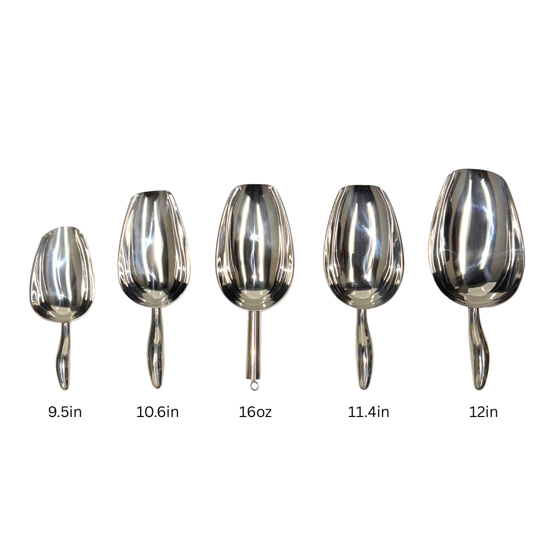 Stainless Steel Utility Ice Scoop - 11.4 Inches