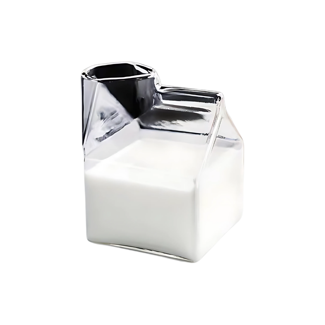 Glass Milk Carton Container - 10oz (300ml)