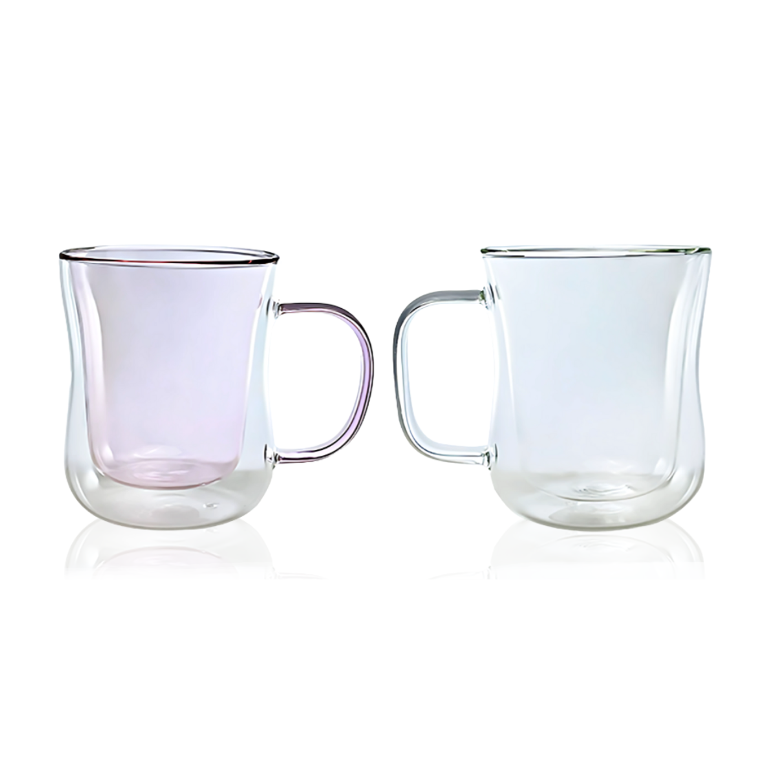 Double Walled Colored Coffee Mug Set - 10oz (Set of 2 or 4)