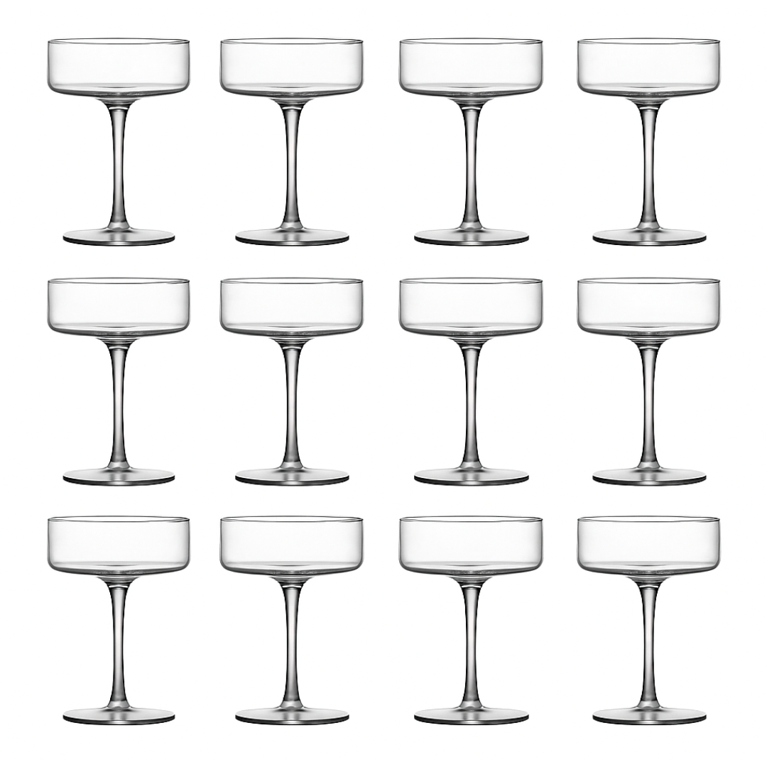Clear Cocktail Martini Coupe Glass - 6.5oz (Set of 2 or 4)