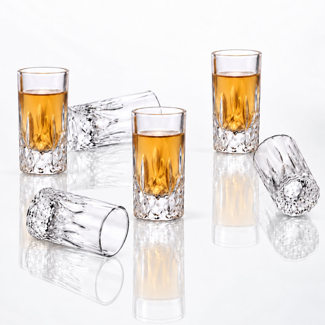 Crystal Cut Shot Glasses (1oz)