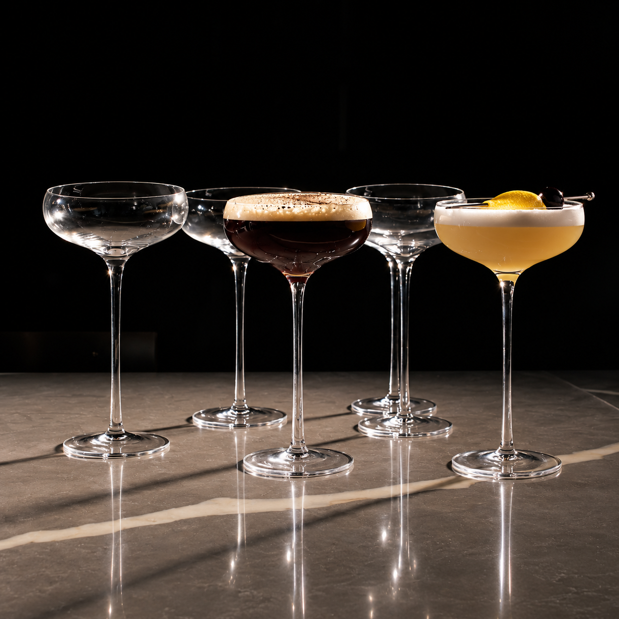 Long Stem Martini Coupe 7.5oz - (Set of 2, 4, or 6)