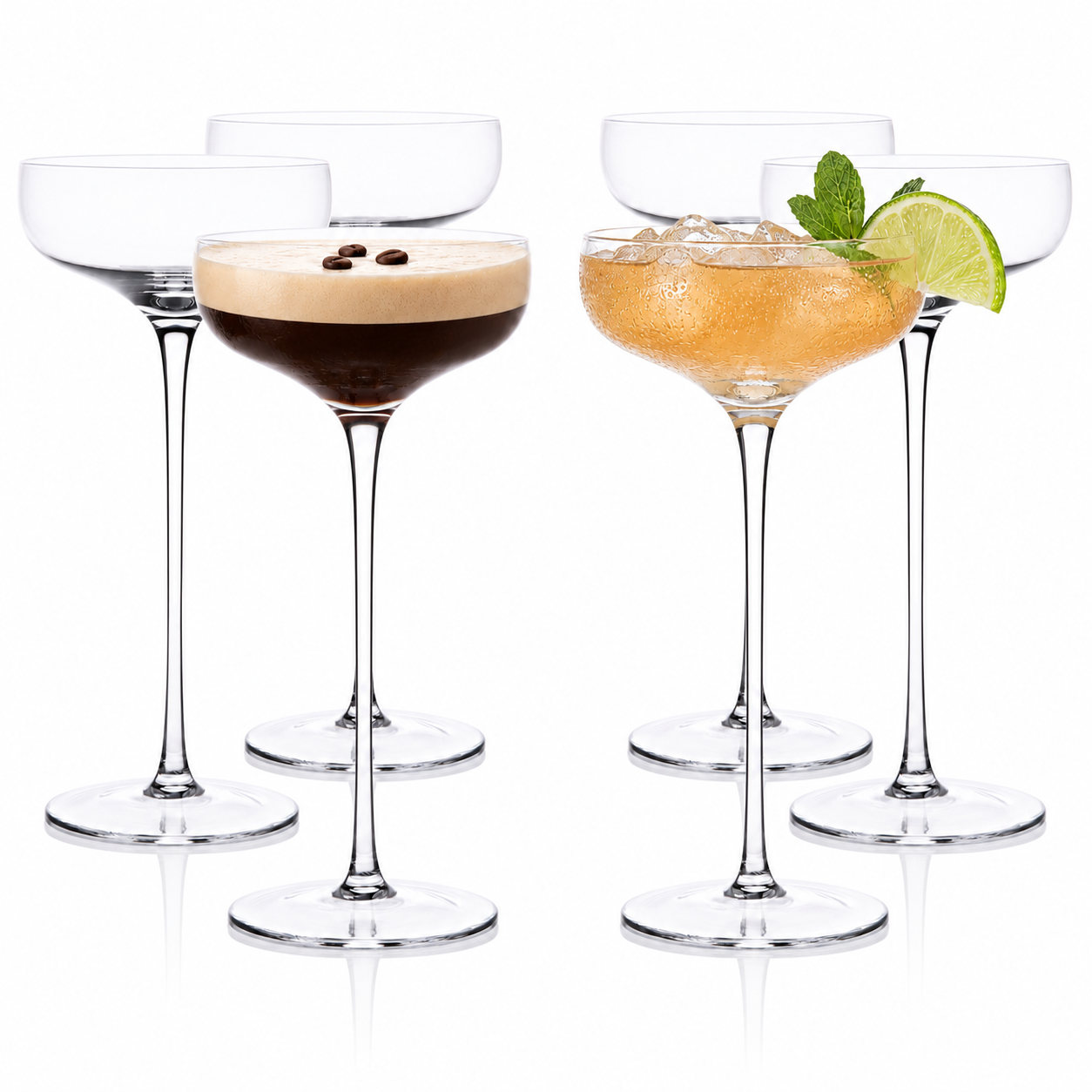 Long Stem Martini Coupe 7.5oz - (Set of 2, 4, or 6)