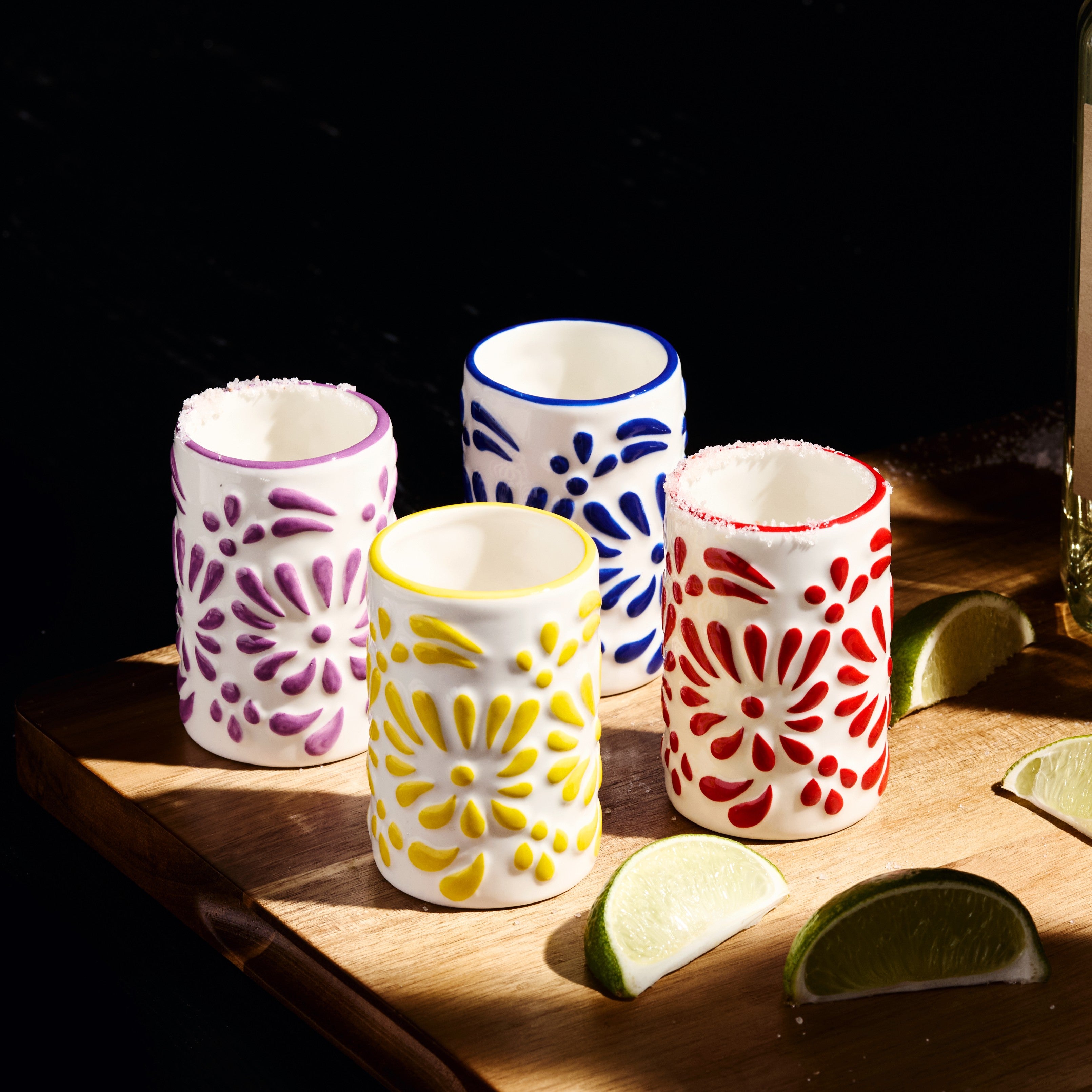 Tiki Blossom Ceramic Shot Glasses (3oz)