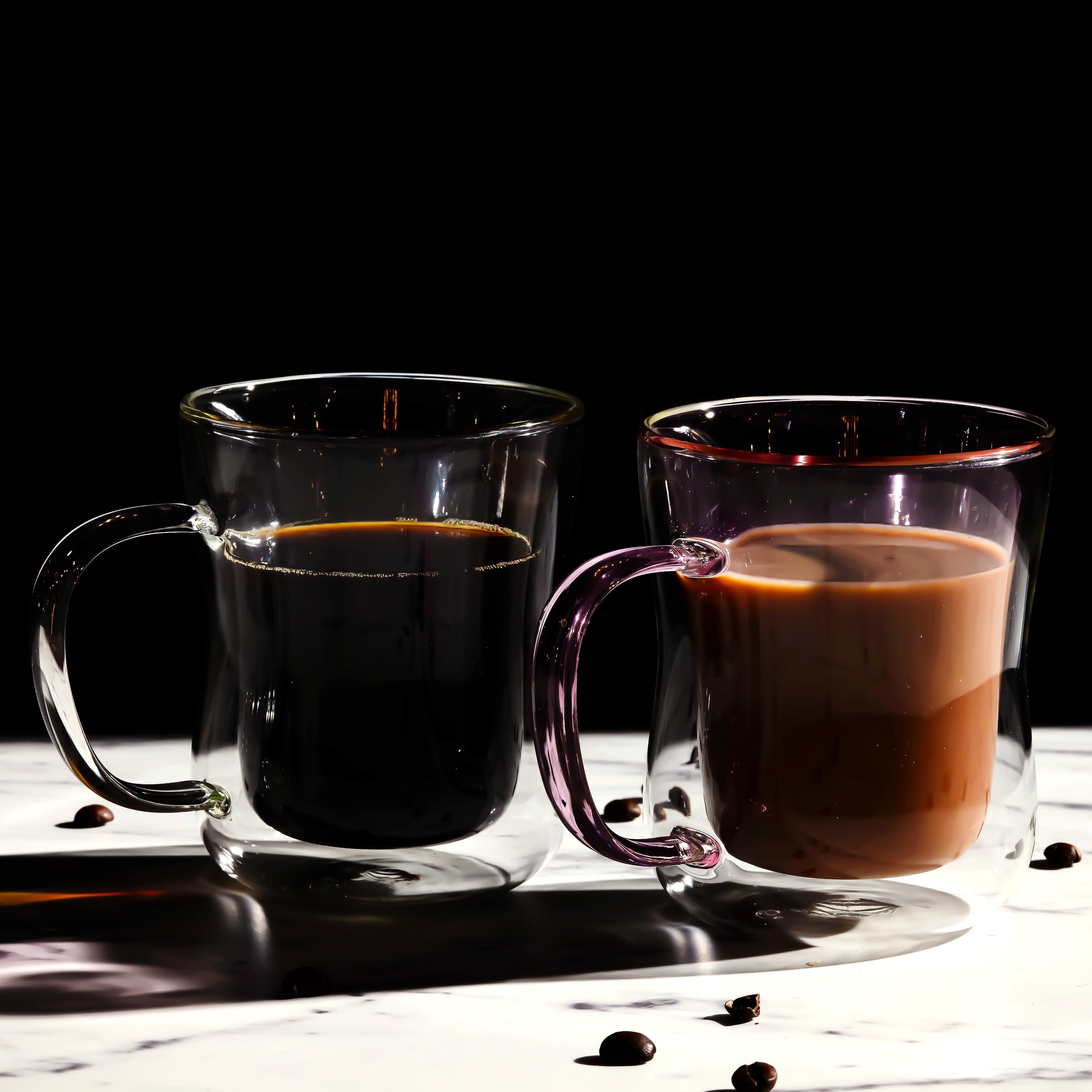 Double Walled Colored Coffee Mug Set 10oz - Set of 2