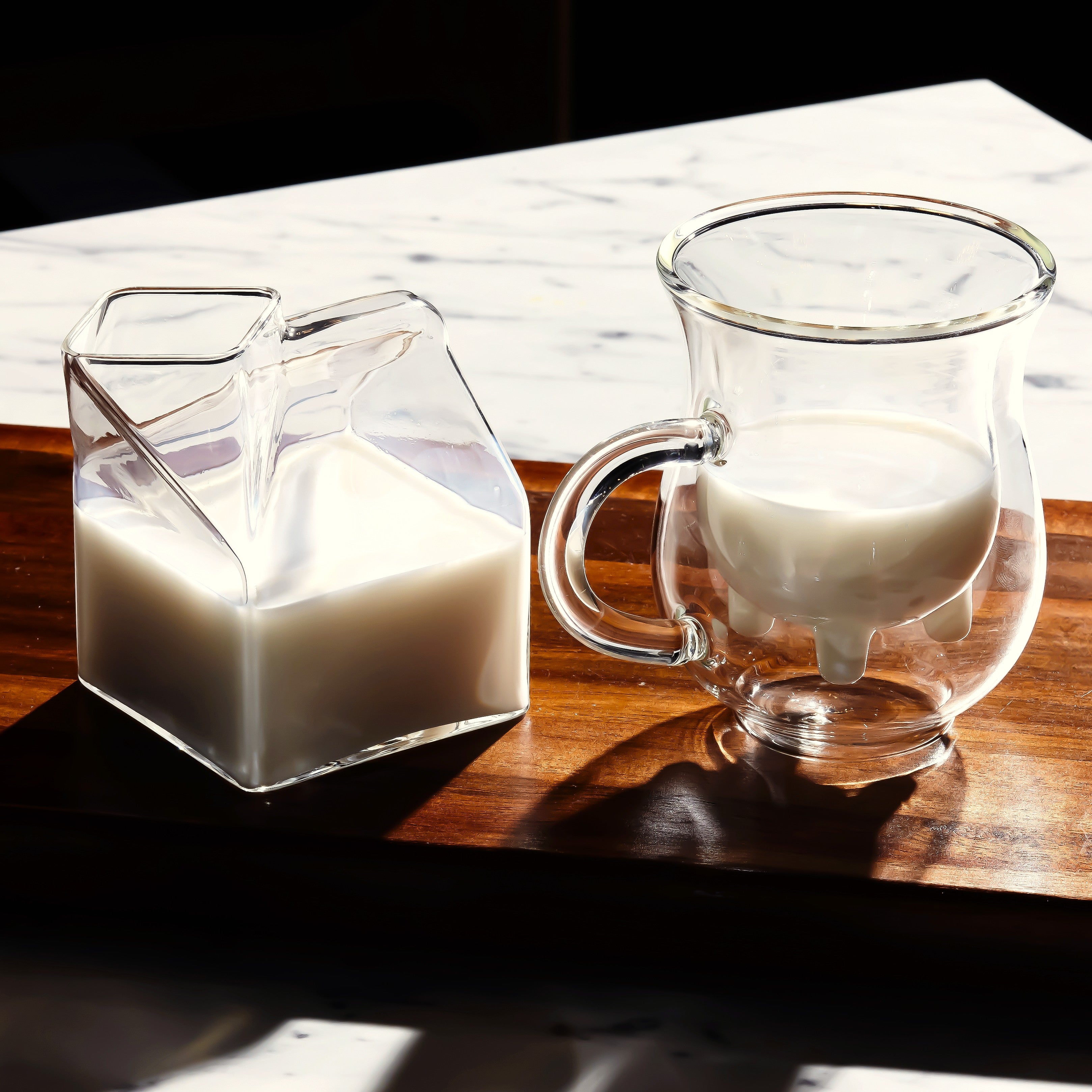 Glass Milk Carton Container - 10oz (300ml)