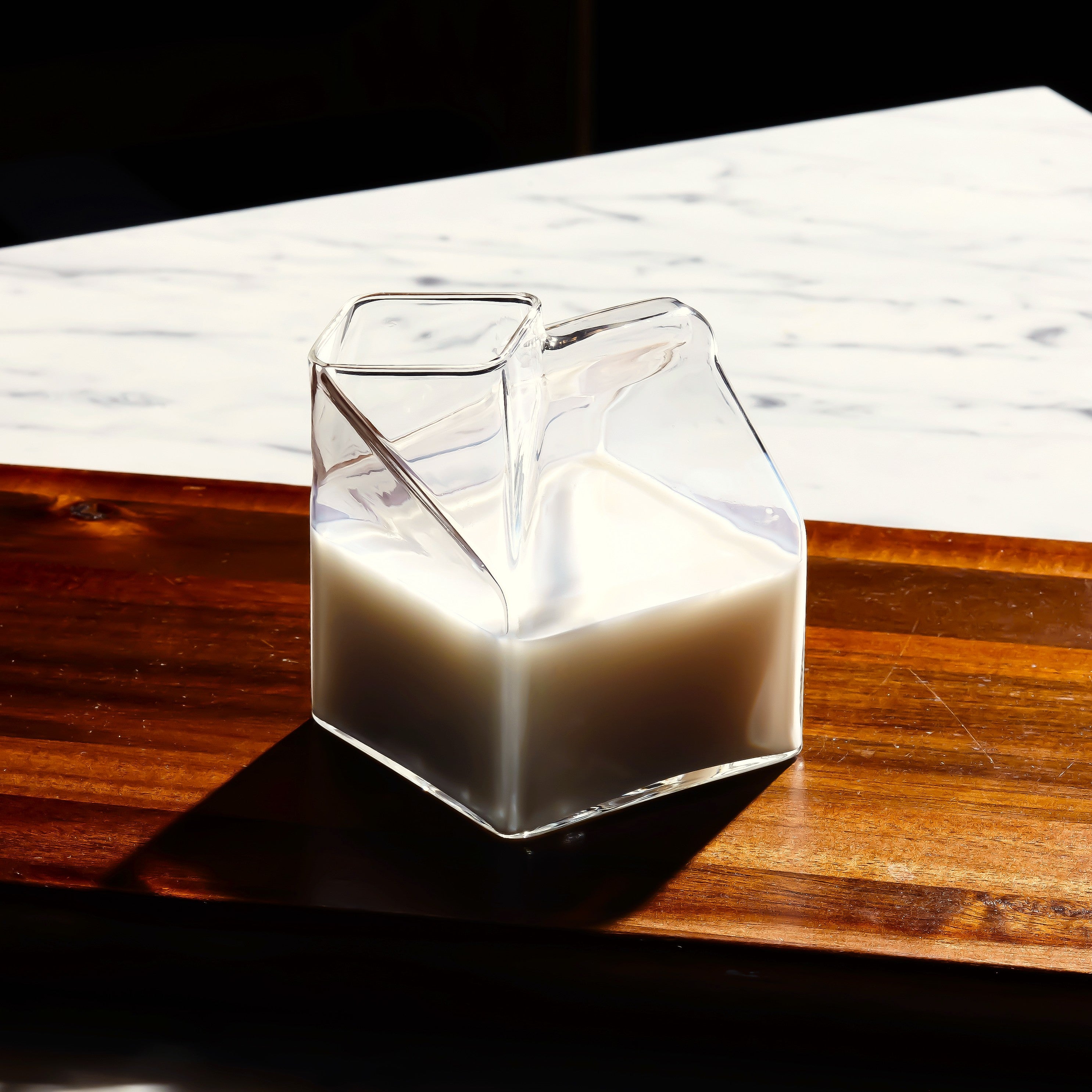 Glass Milk Carton Container - 10oz (300ml)