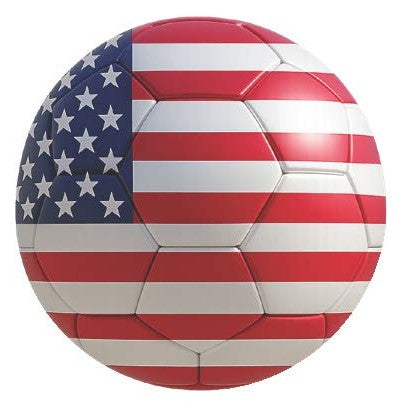 National Flag Soccer Ball Car Window Decals - 3D