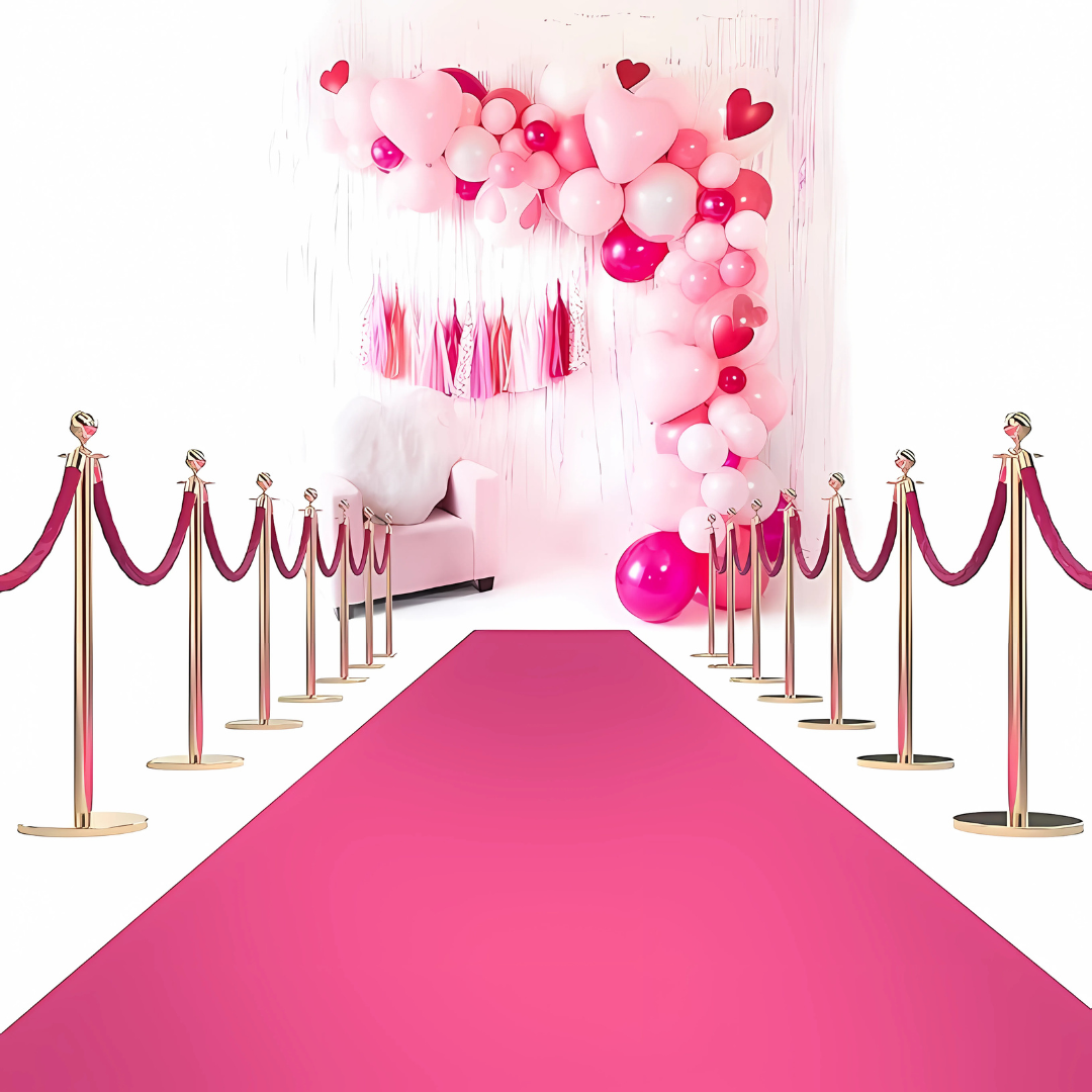 Pink Carpet Floor Runner Party Decoration 100 GSM Fabric