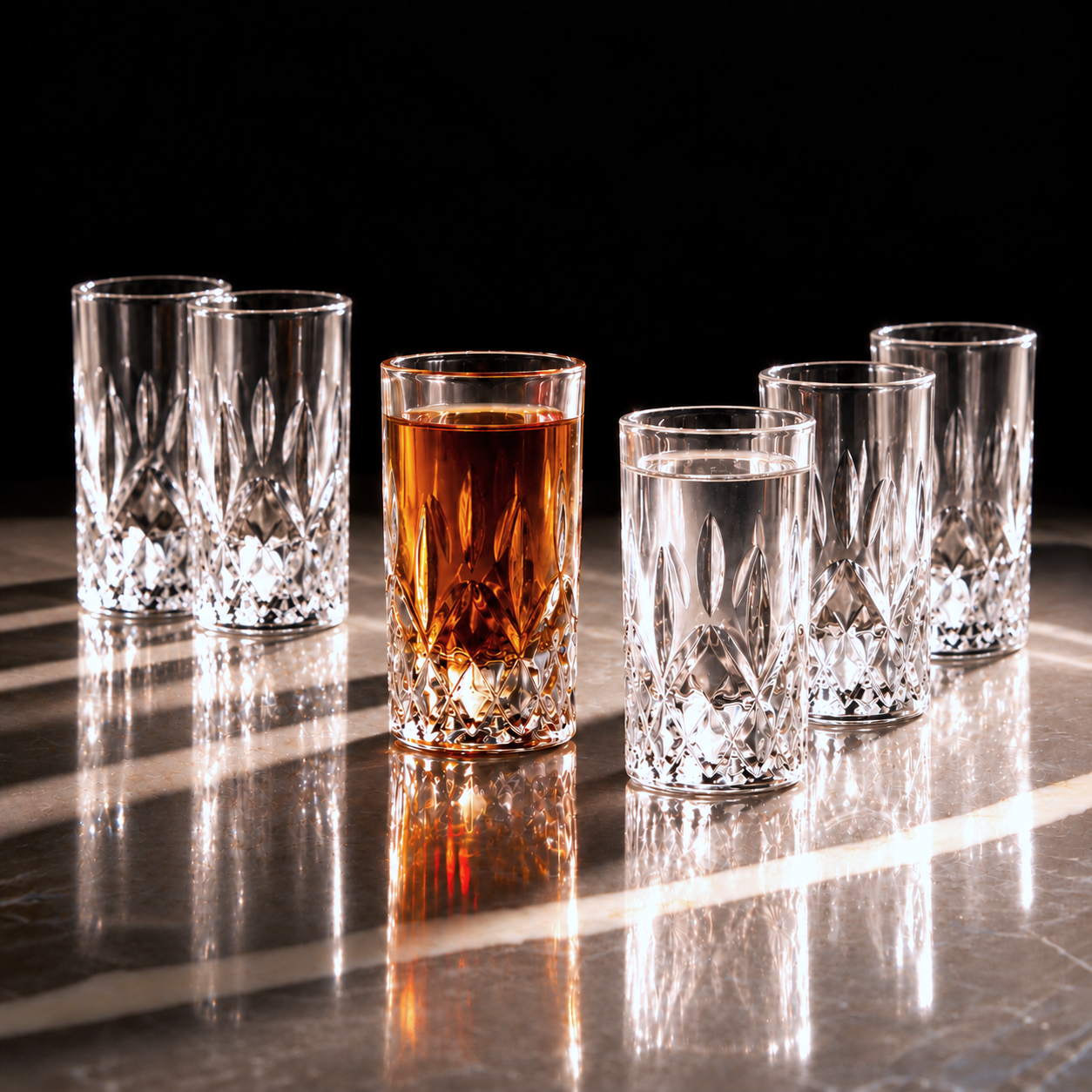 Crystal Cut Shot Glasses (1oz)