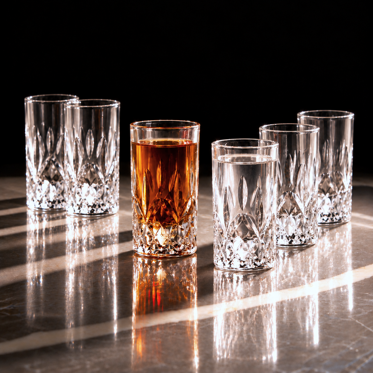 Crystal Cut Shot Glasses (1oz)