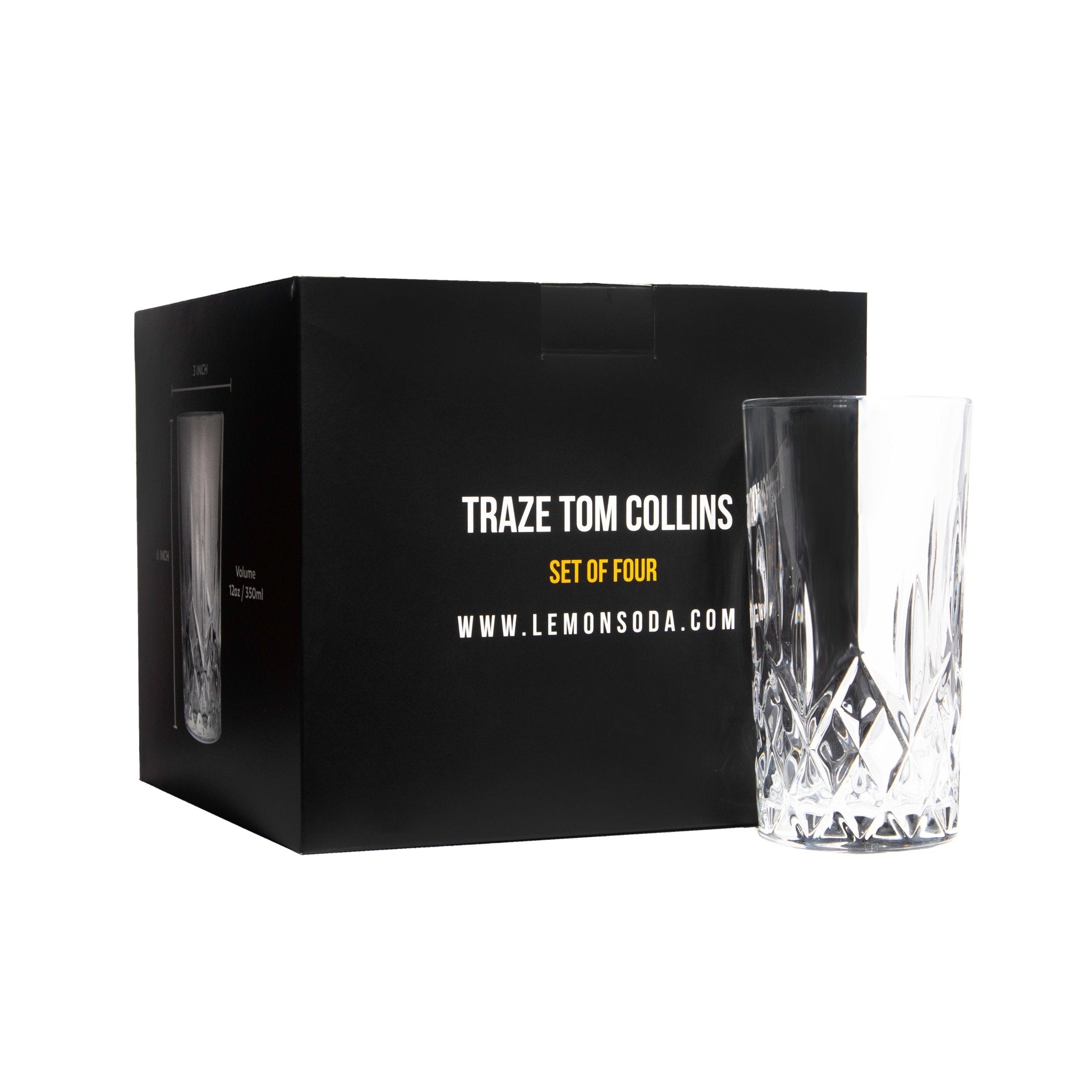 Traze Tom Collins Premium Glass Set
